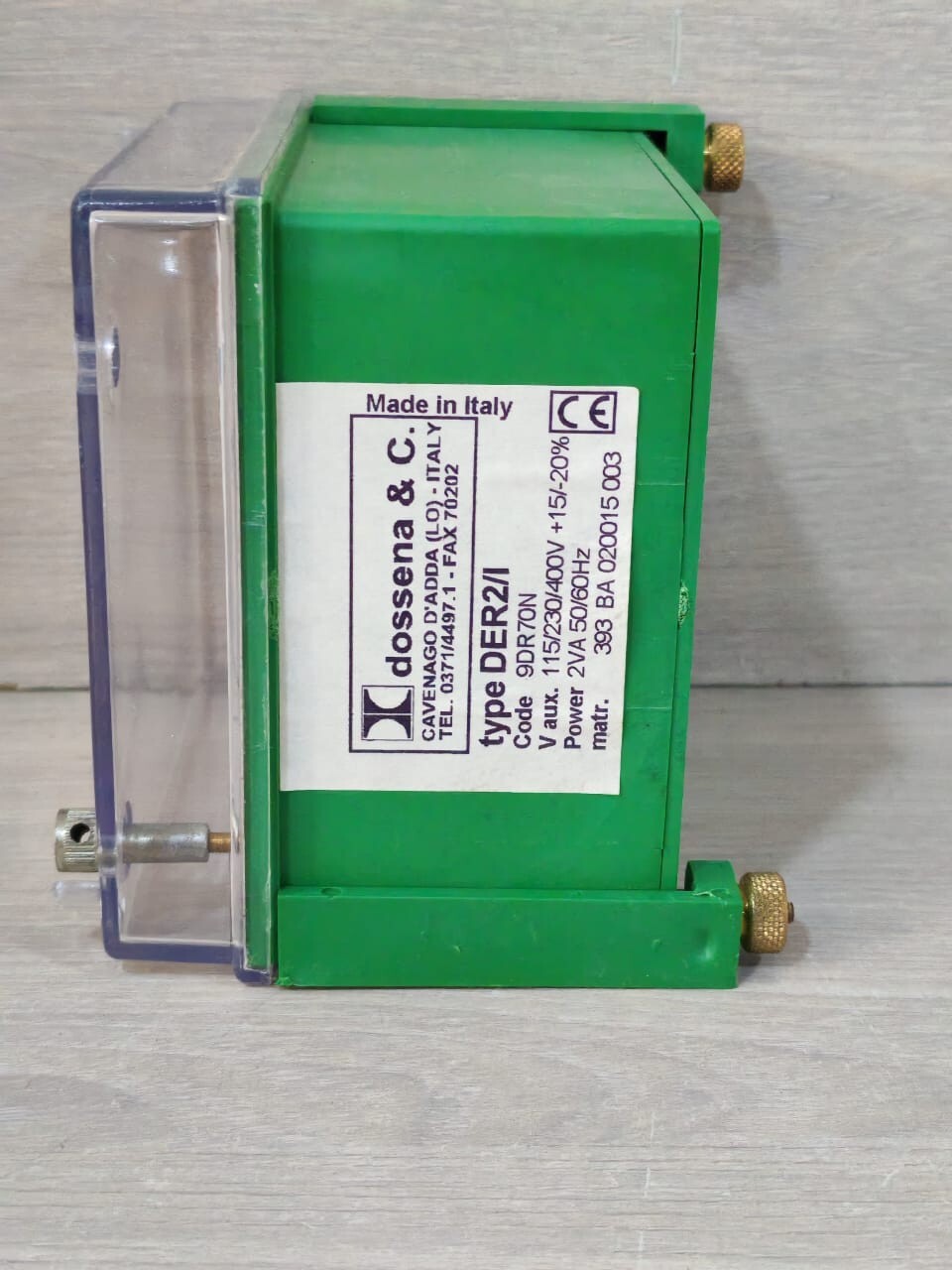 DOSSENNA & C DER2/I 9DR7ON DOSSENNA & C DER2/I 9DR7ON DIFFERENTIAL EARTH RELAY 115/230/400V 8