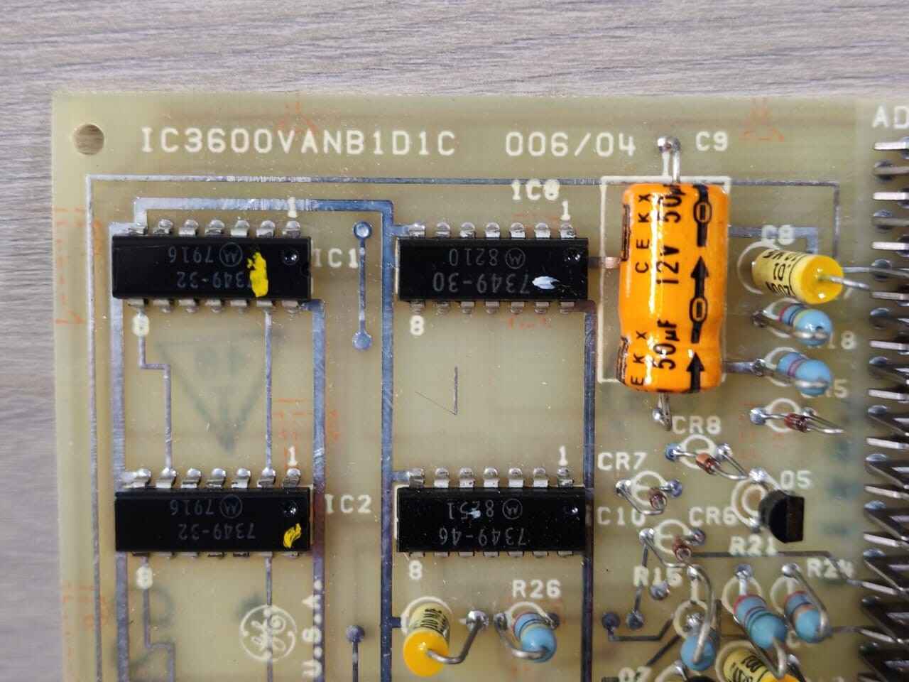 GE IC3600VANB1D1C GE IC3600VANB1D1C Mark I-II Turbine Control PLC Annunciator PCB Board 2