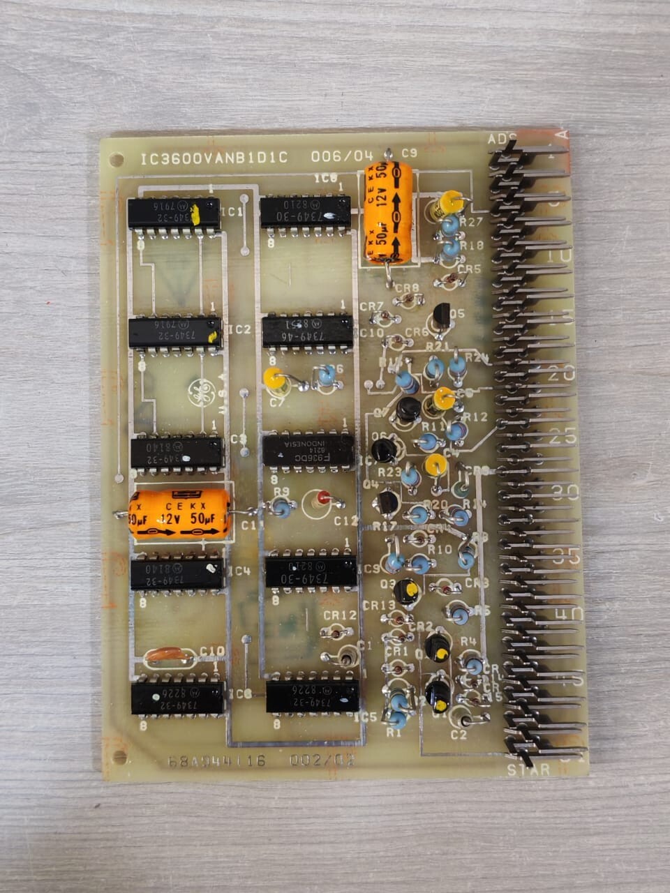 GE IC3600VANB1D1C GE IC3600VANB1D1C Mark I-II Turbine Control PLC Annunciator PCB Board 3