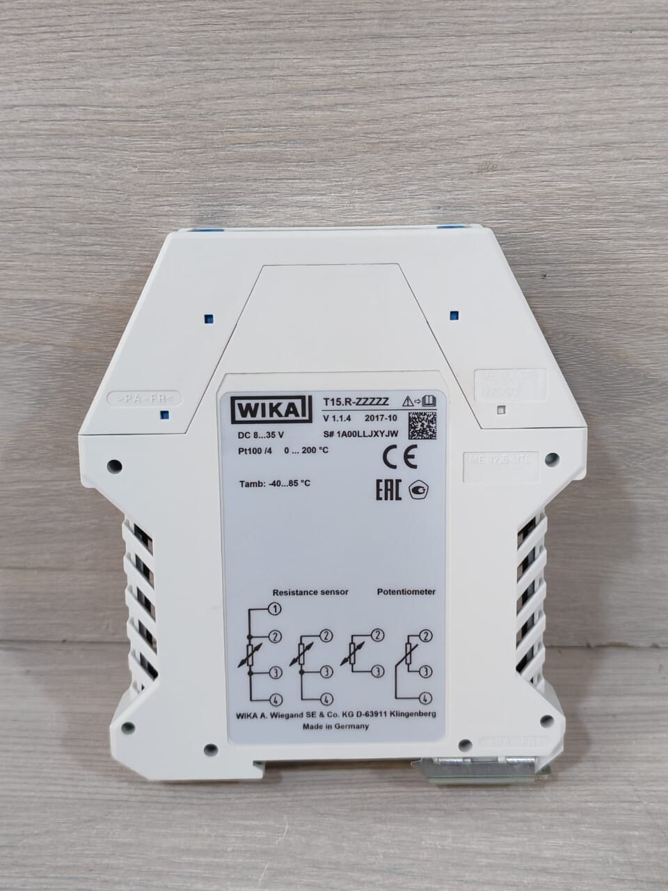 WIKA T15.R-ZZZZZ WIKA T15.R-ZZZZZ V1.1.4 PT100/4 DIGITAL TEMPERATURE TRANSMITTER 5