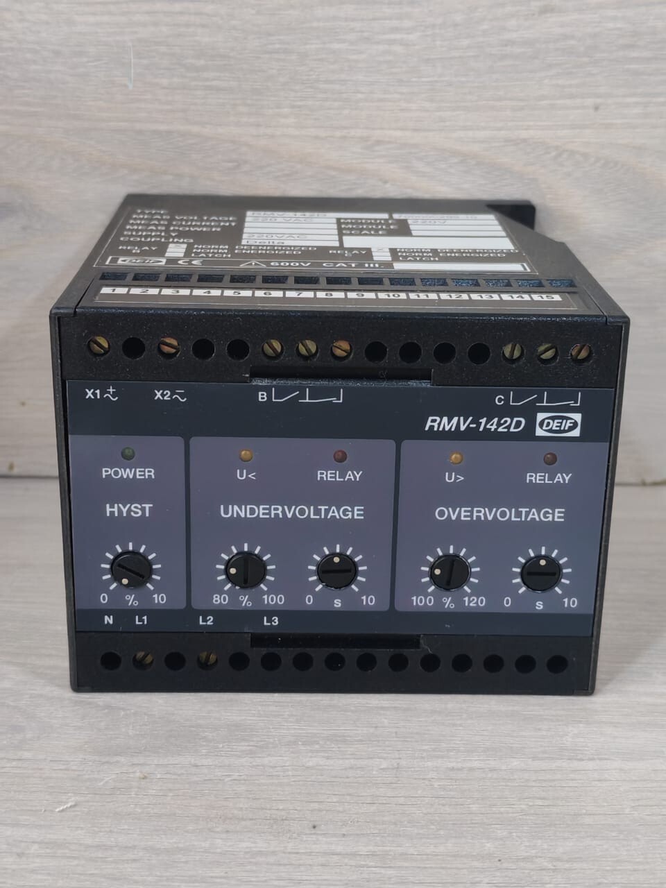 DEIF RMV-142D DEIF RMV-142D PROTECTIVE VOLTAGE RELAY 220VAC- WITH FILTY BOX 2
