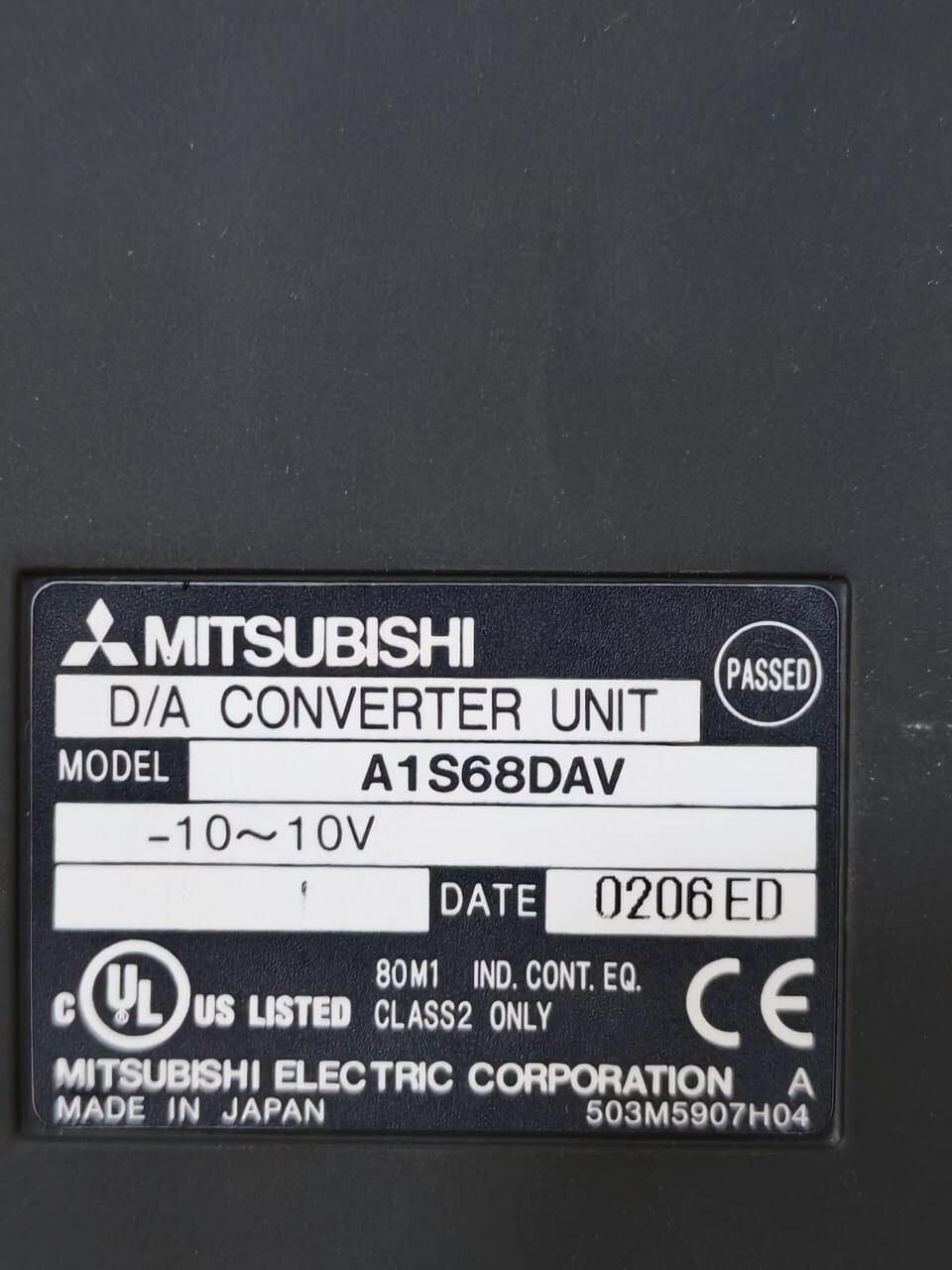 Mitsubishi A1S68DAV MITSUBISHI A1S68DAV D/A CONVERTER UNIT 3