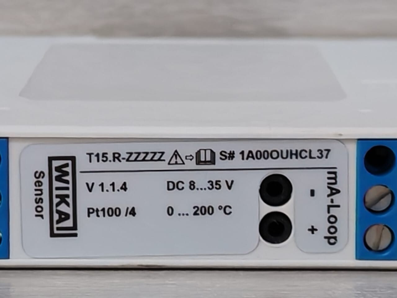 WIKA T15.R-ZZZZZ WIKA T15.R-ZZZZZ V1.1.4 PT100/4 DIGITAL TEMPERATURE TRANSMITTER 4