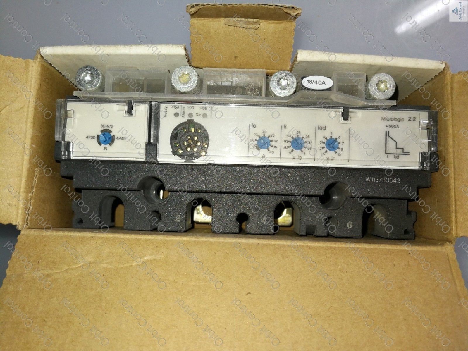 Schneider Electric NSX-100 SCHNEIDER LV429082 COMPACT NSX 100- 250 4P4D MICROLOGIC 2.2 40A TRIP UNIT 2