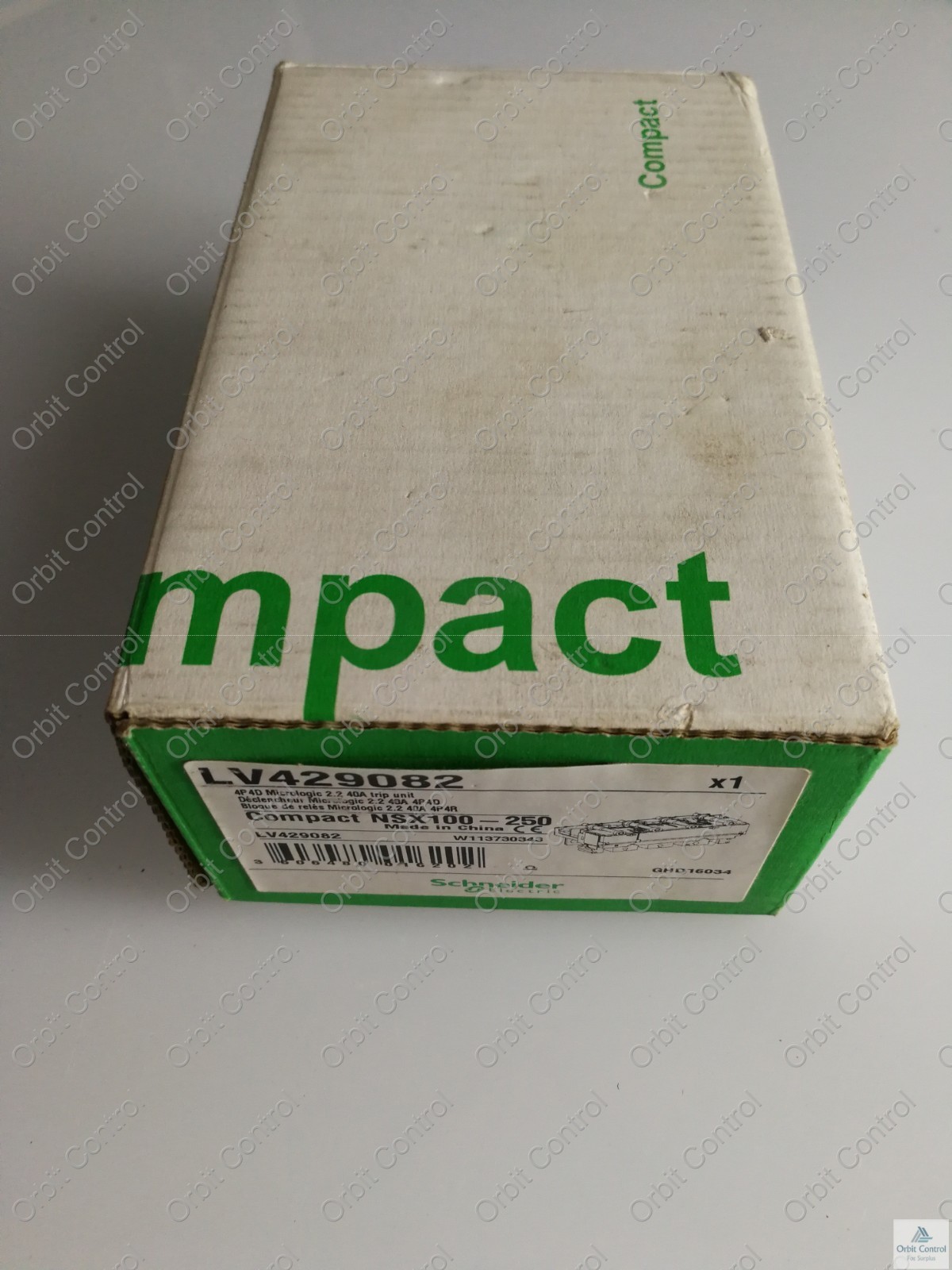 Schneider Electric NSX-100 SCHNEIDER LV429082 COMPACT NSX 100- 250 4P4D MICROLOGIC 2.2 40A TRIP UNIT 5