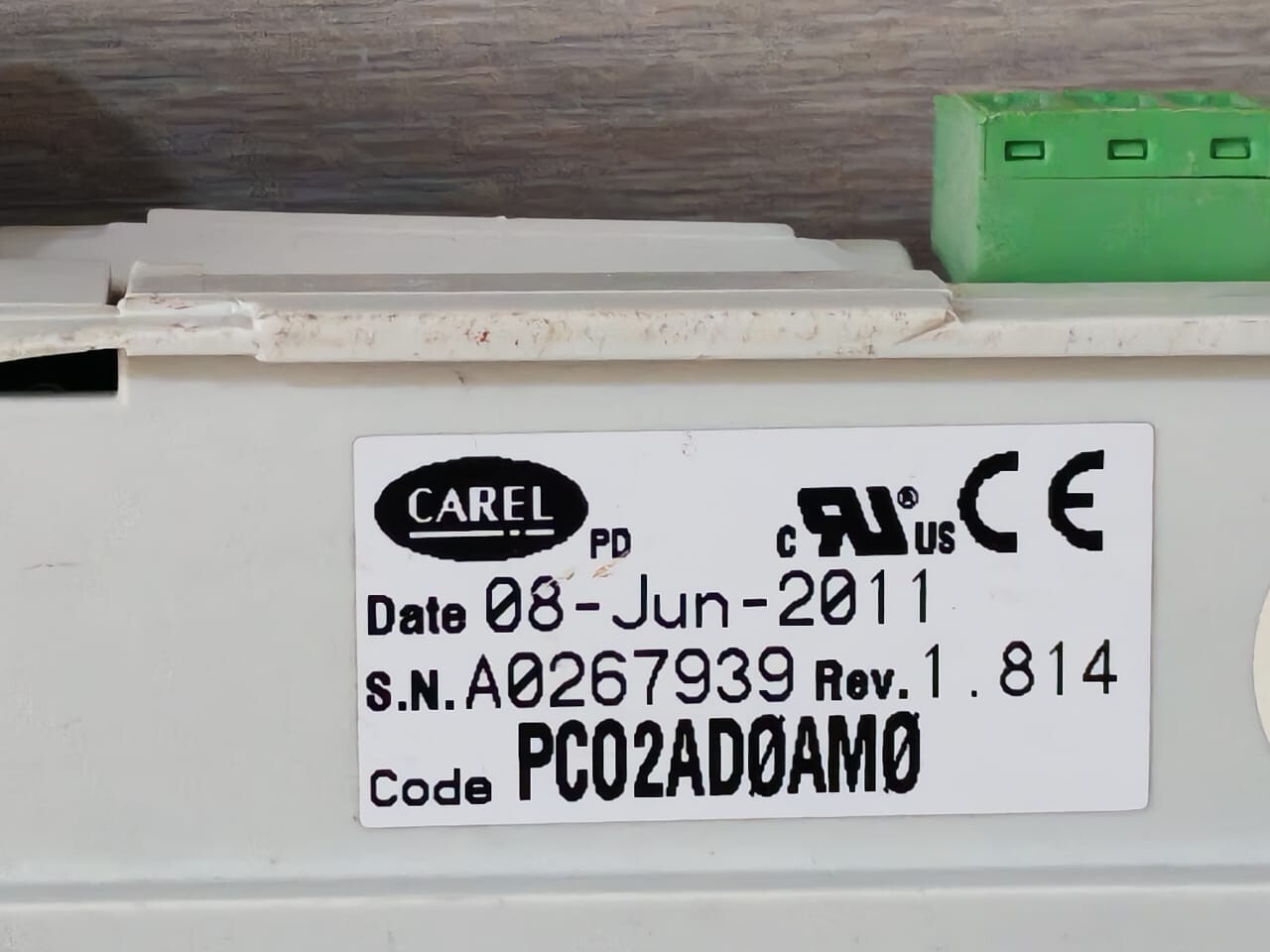 Carel CAREL/AIREDALE CAREL/AIREDALE PCO2AD0AM0 Rev. 1.814 CONTROLLER 3
