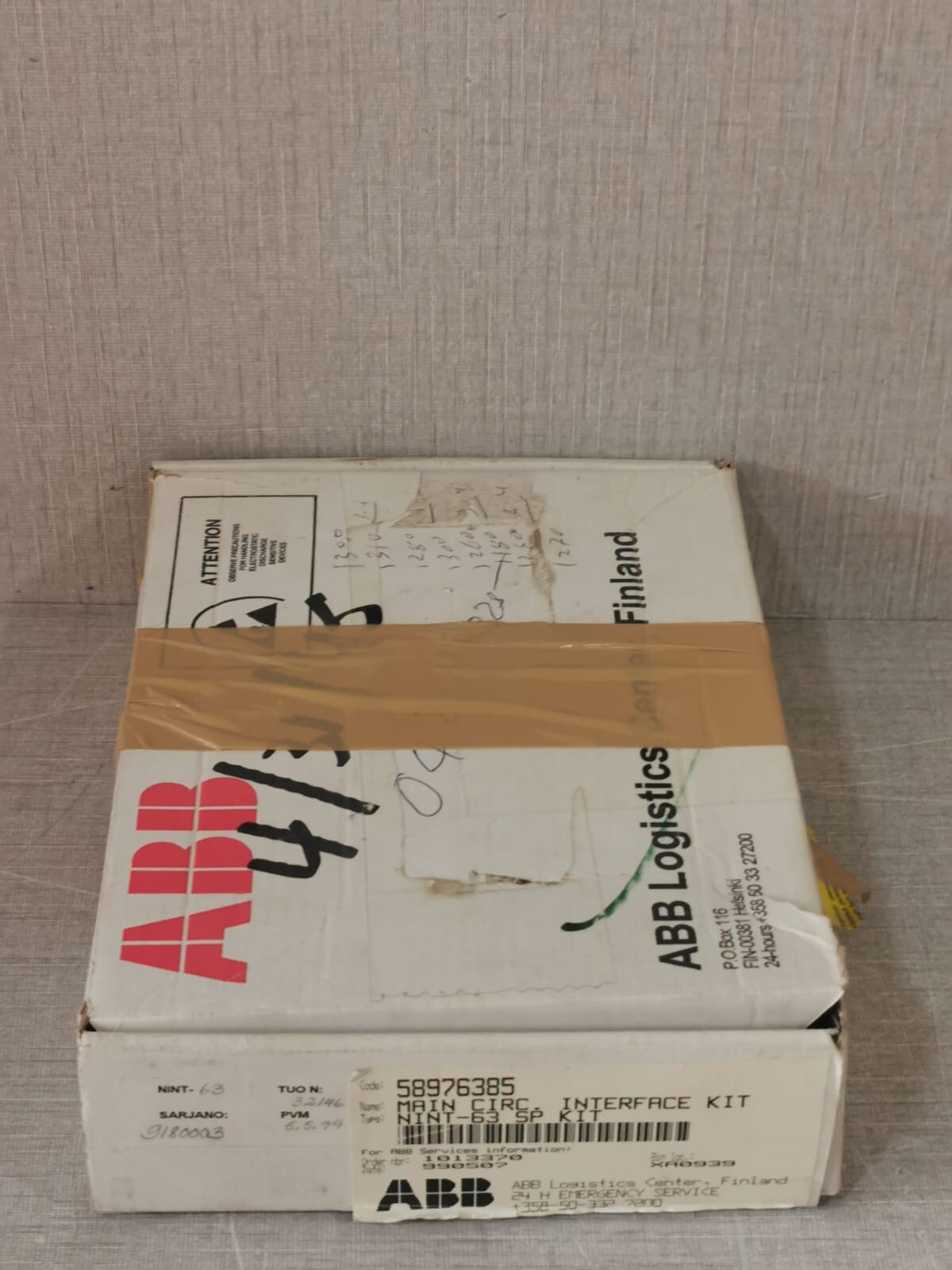 ABB NINT-63 ABB NINT-63 SP KIT INTERFACE KIT CODE: 58976385 2