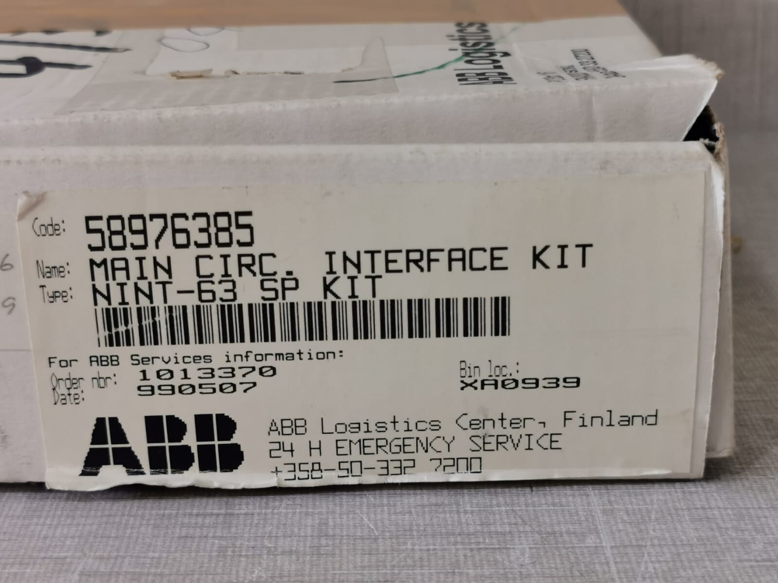 ABB NINT-63 ABB NINT-63 SP KIT INTERFACE KIT CODE: 58976385 3