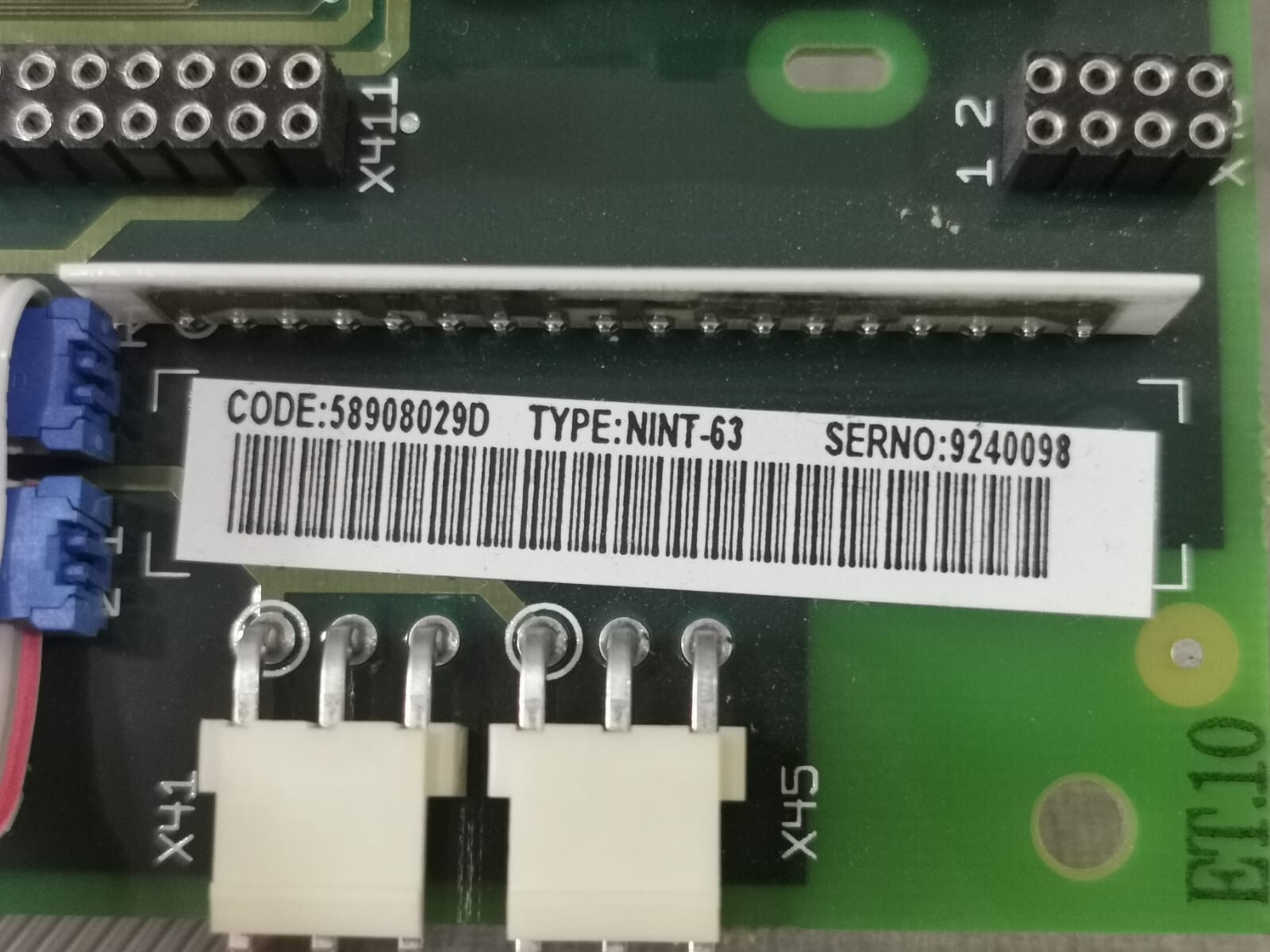ABB NINT-63 ABB NINT-63 SP KIT INTERFACE KIT CODE: 58976385 5