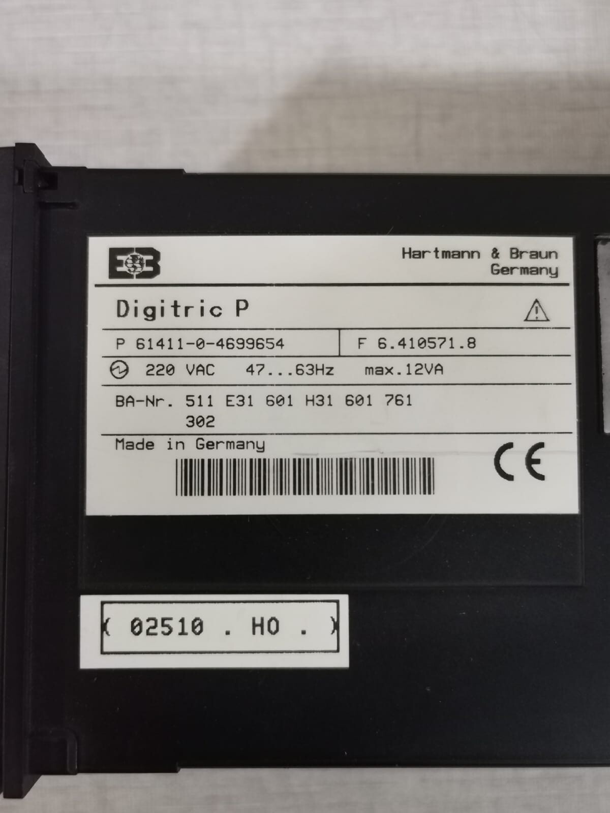 Hartmann & Brown UNIT-61411 Hartmann & Brown Digitric Control Unit 61411-0-4699922 10