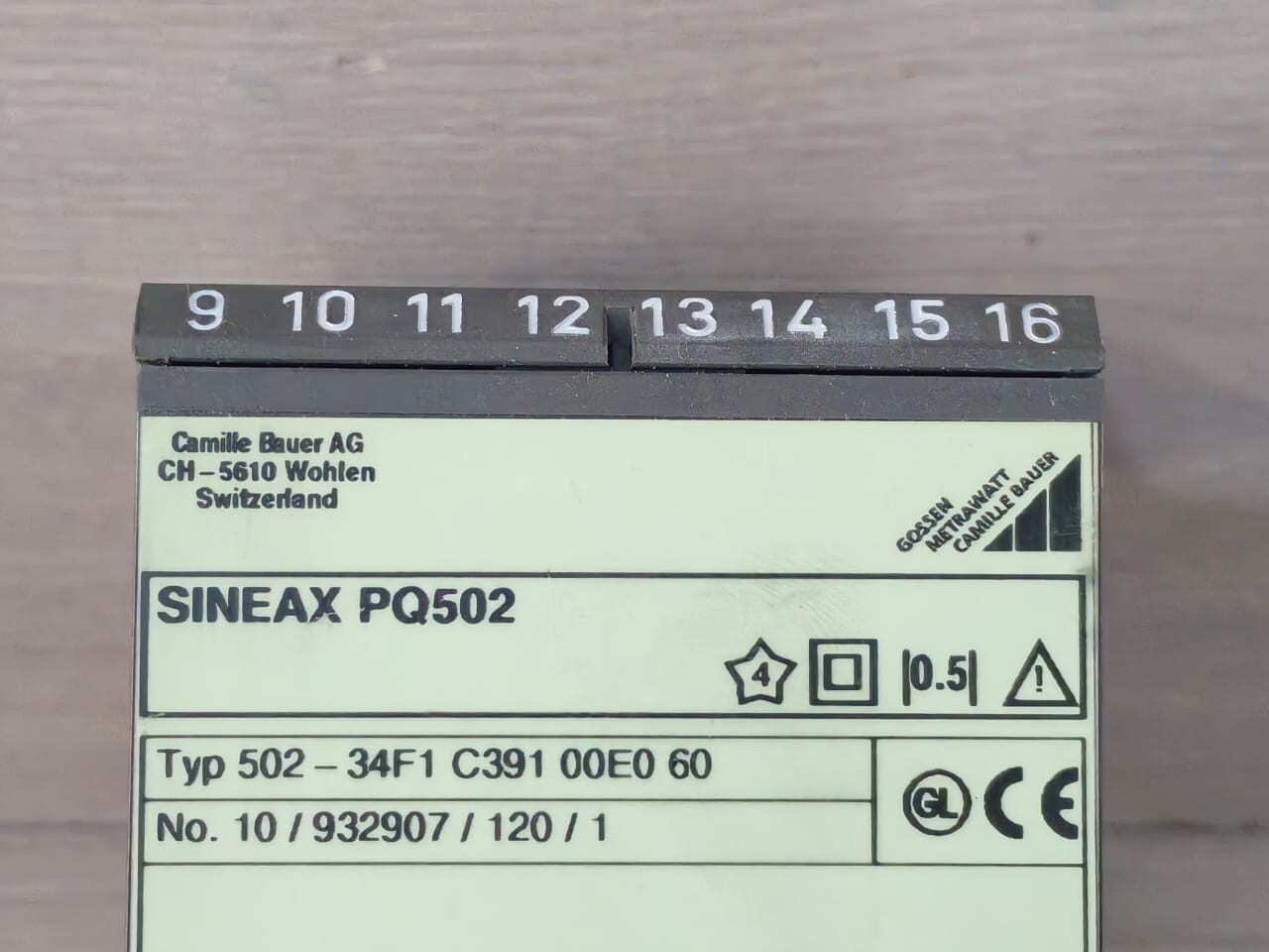 Camille Bauer POWER-502 Camille Bauer SINEAX PQ502 Transmitter Power 502-34F1 C391 00E0 60 4