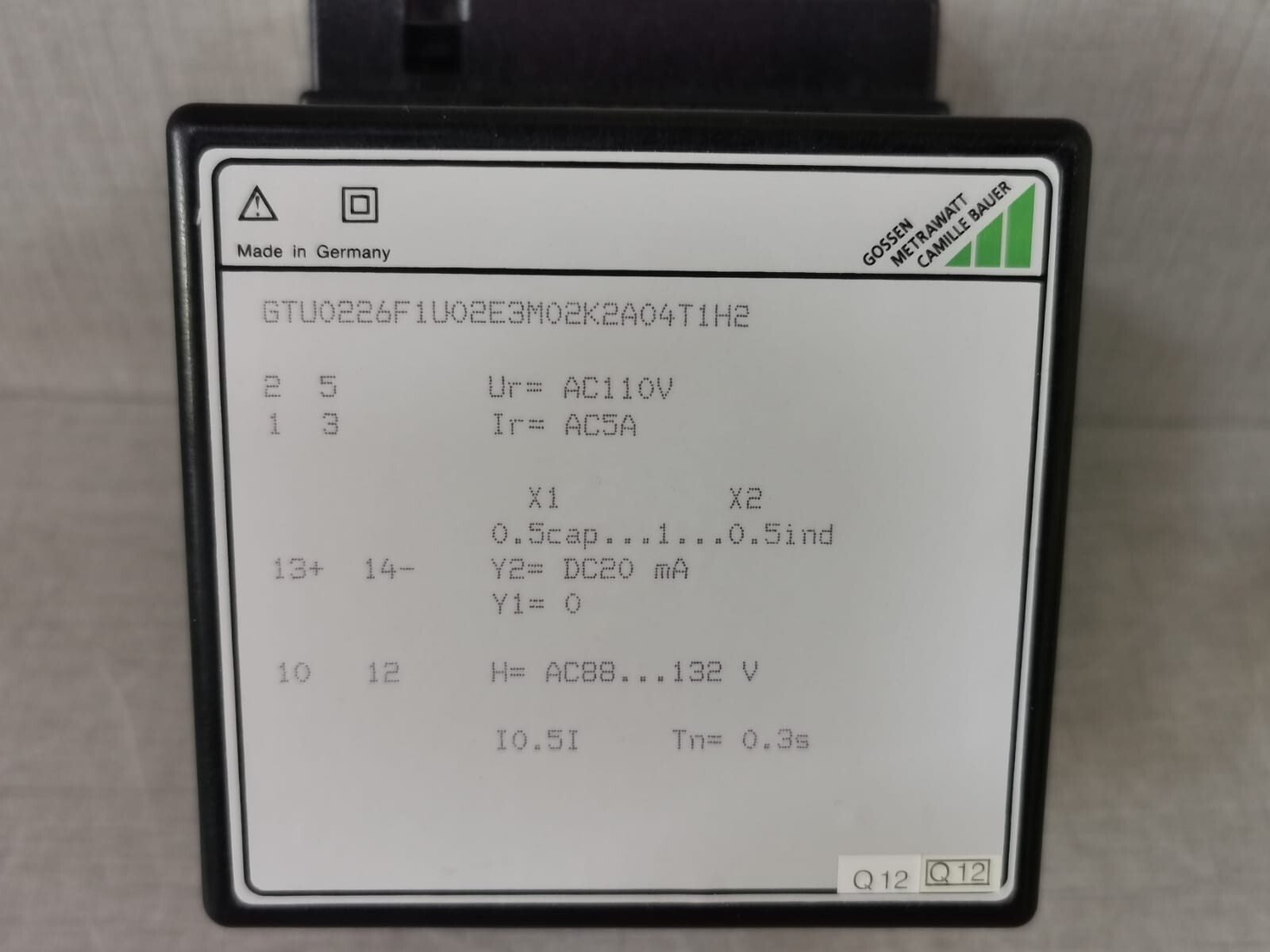 ABB GTU0226F1U02E3M02K2A04T1H2 ABB GTU0226F1U02E3M02K2A04T1H2 ASEA BROWN BOVERI 3