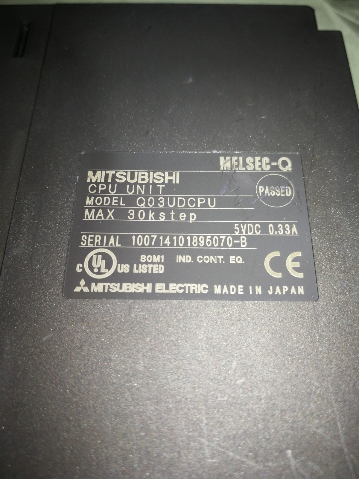 Mitsubishi Electric Q03UDCPU Mitsubishi MELSEC-Q Q03UDCPU CPU Unit 5