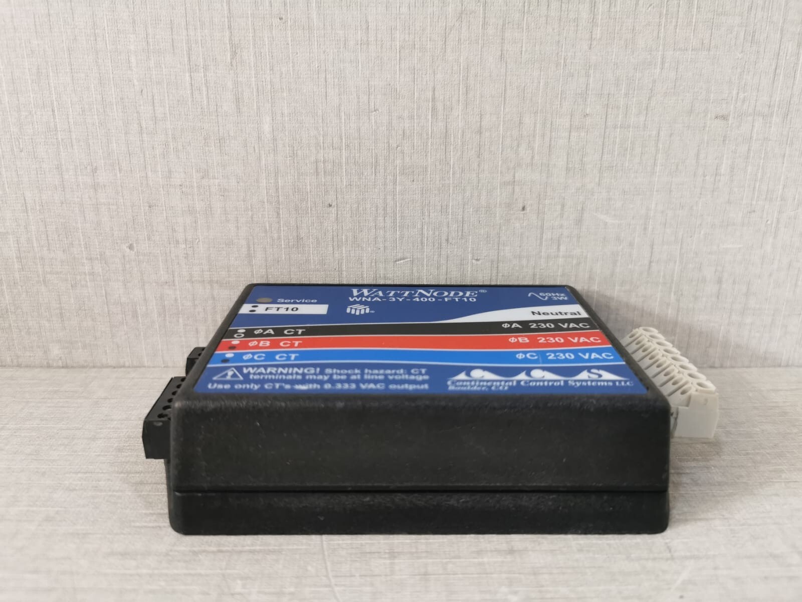 Continental FT10 CONTINENTAL CONTROL SYSTEMS WATTNODE WNA-3Y-400-FT10 WATT HOUR METER 5