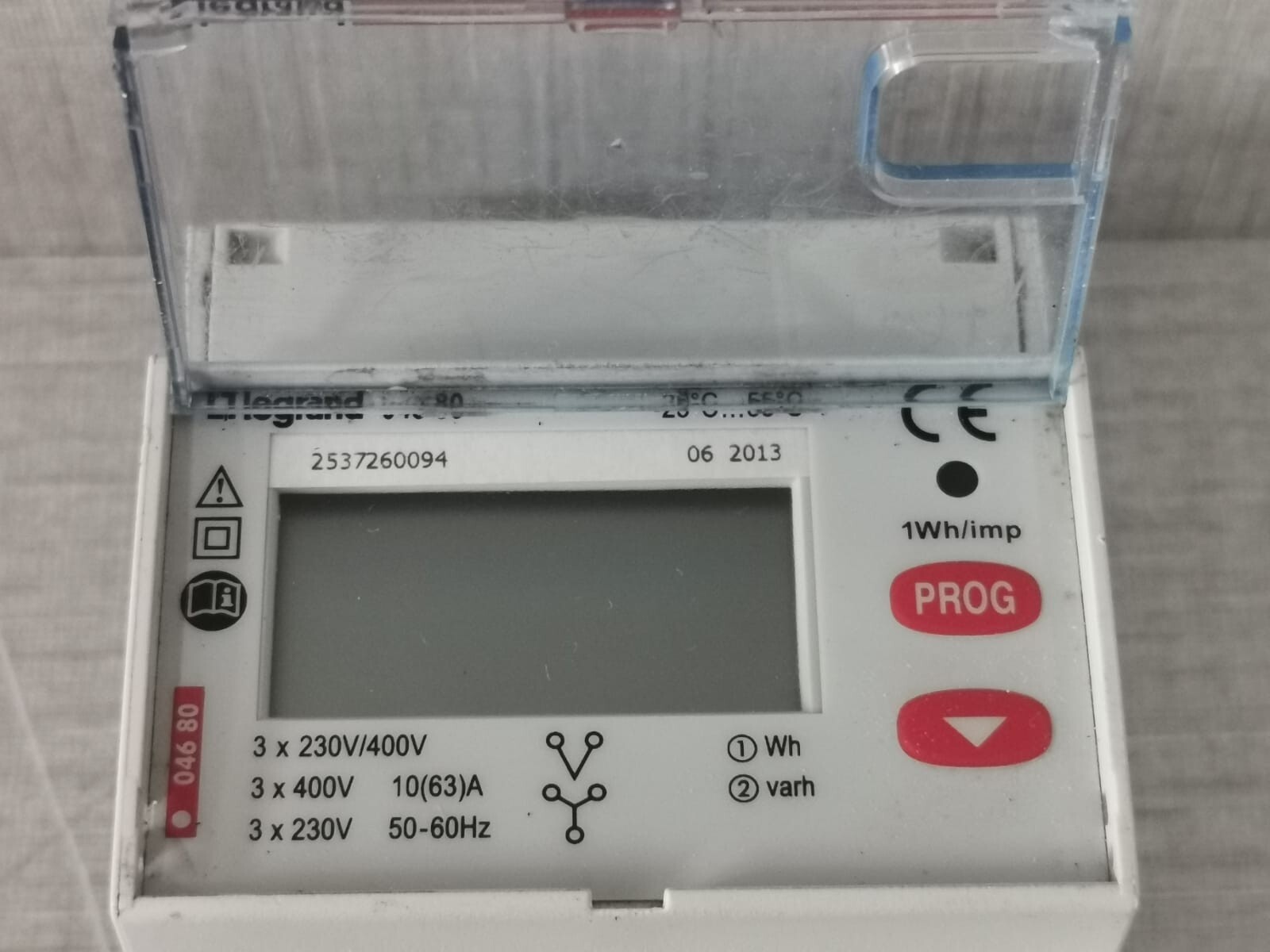 Legrand 8-DIGITS Legrand 046 80 LCD Digital Power Meter, 8-Digits, 3 Phase 3