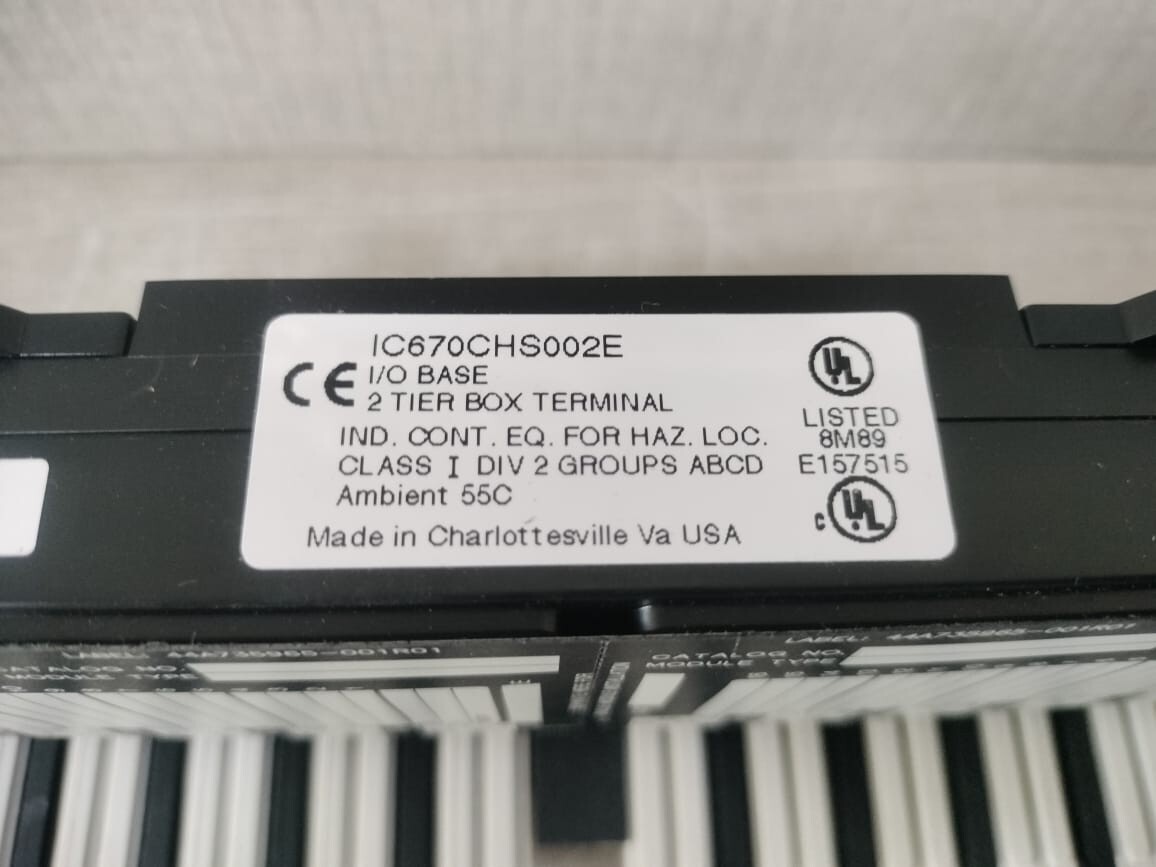 GE IC670CHS002E GE FANUC IC670CHS002E I/O BASE 2 TIER BOX TERMINAL 2
