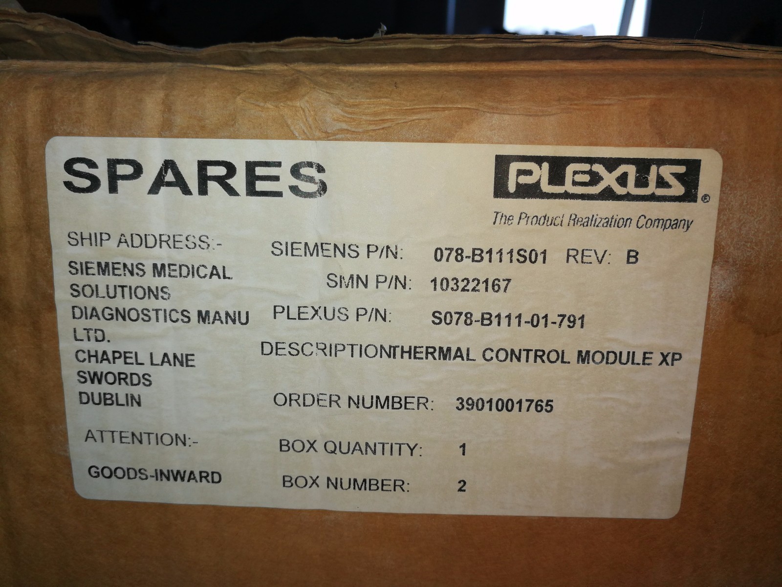 Siemens B111S01 Siemens 078-B111S01 PCB THERMAL CONTROL MODULE Rev. B 2