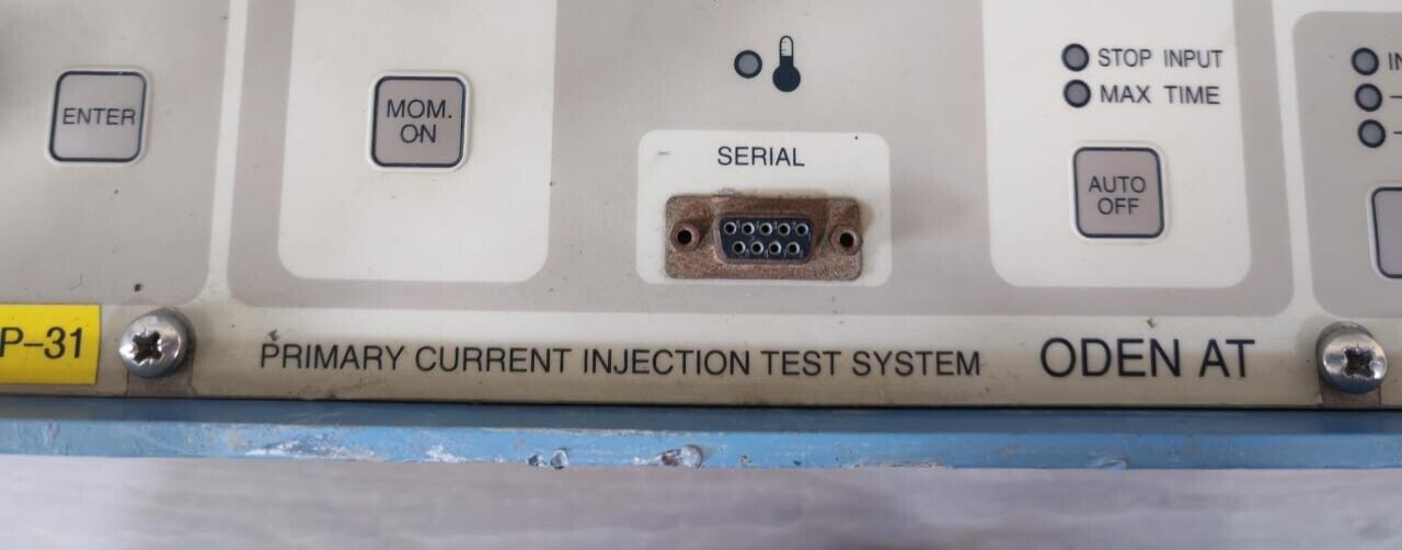 Megger SYSTEM240V PROGRAMMA ODEN AT PRIMARY CURRENT INJECTION SYSTEM 240V 5