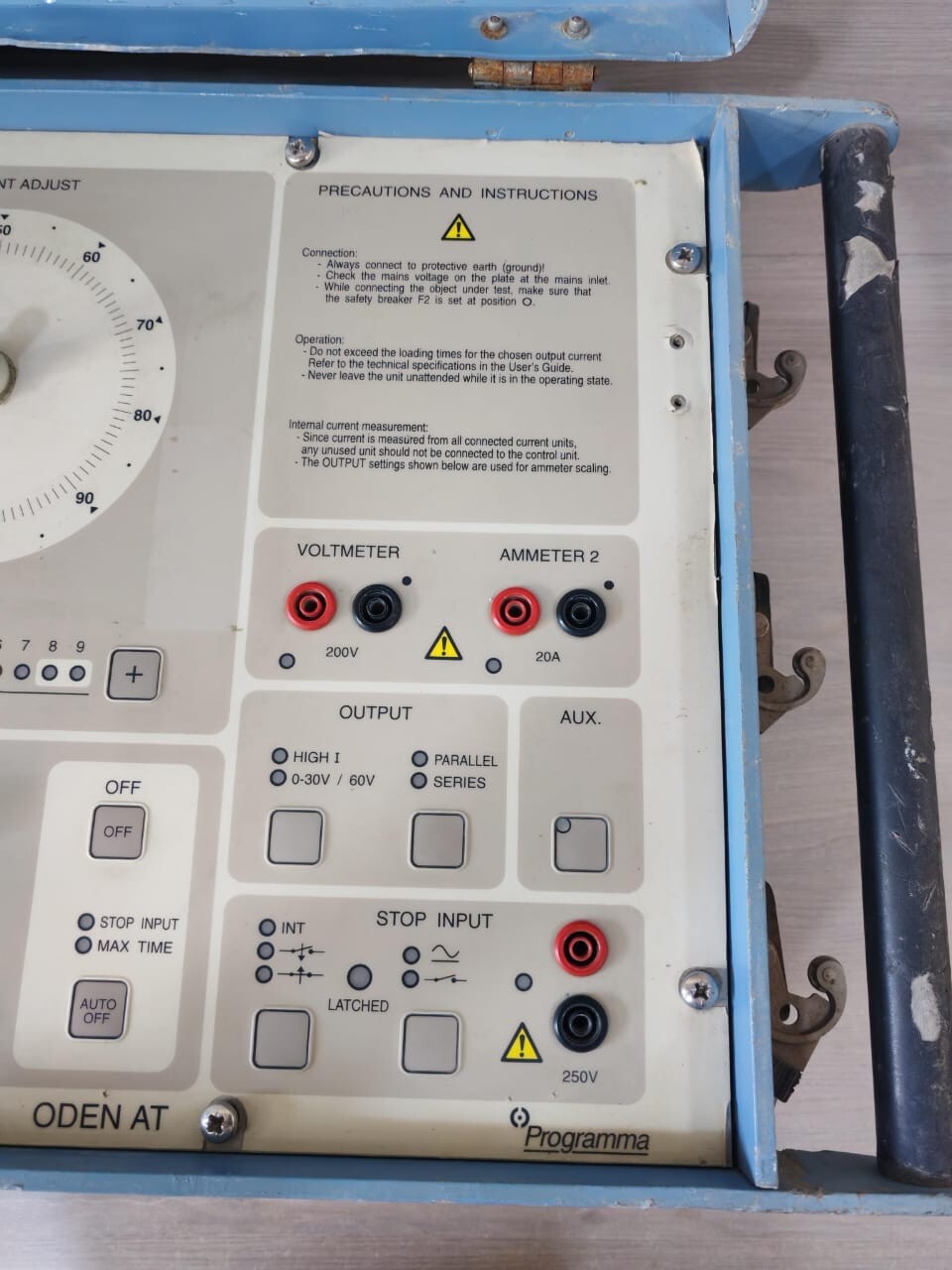 Megger SYSTEM240V PROGRAMMA ODEN AT PRIMARY CURRENT INJECTION SYSTEM 240V 7