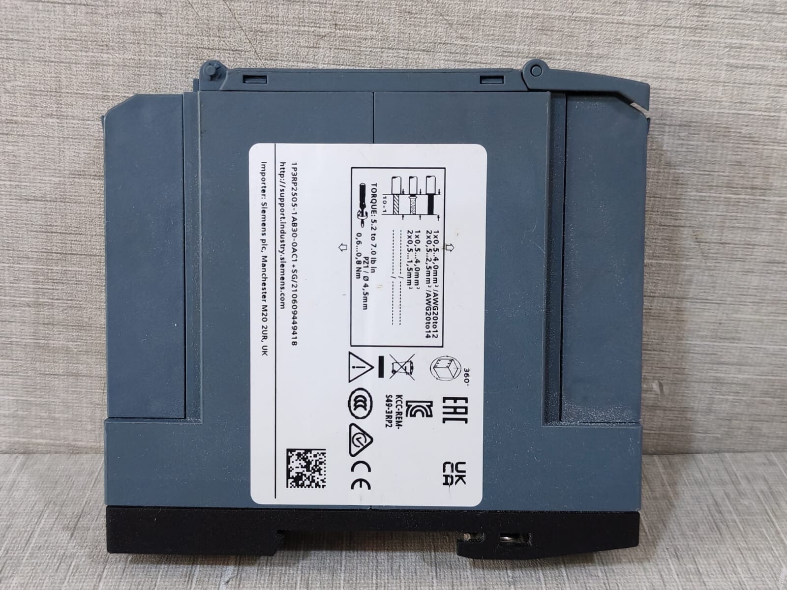 Siemens 3RP2505-1AB30-0AC1 SIEMENS 3RP2505-1AB30-0AC1 TIME RELAY 6