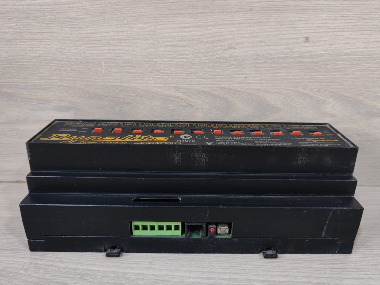 Dynalite DDRC1210FR DYNALITE DDRC1210FR RELAY CONTROLLER 12 channel 10A 230V Max 120A Dynet 5