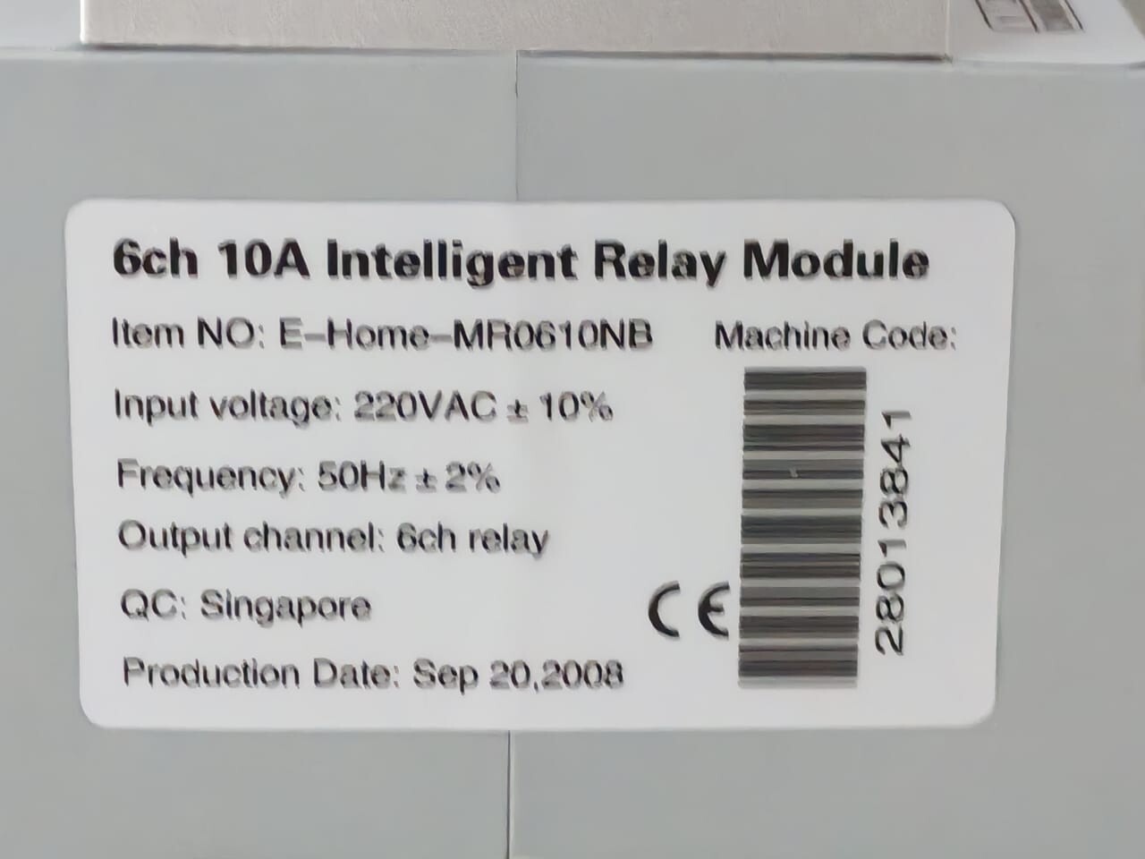GE MR0610NB HDL E-HOME-MR0610NB 6CH 10A INTELLIGENT RELAY MODULE 3