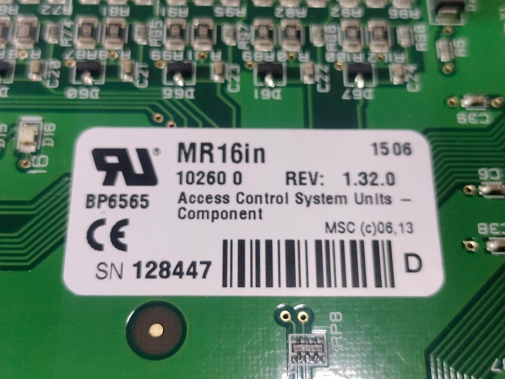 ACCESS MR16IN EMAX-MR16IN REV 1.32.0 INPUT MODULE 16IN / 20UT ACCESS CONTROL SYSTEM UNIT 2