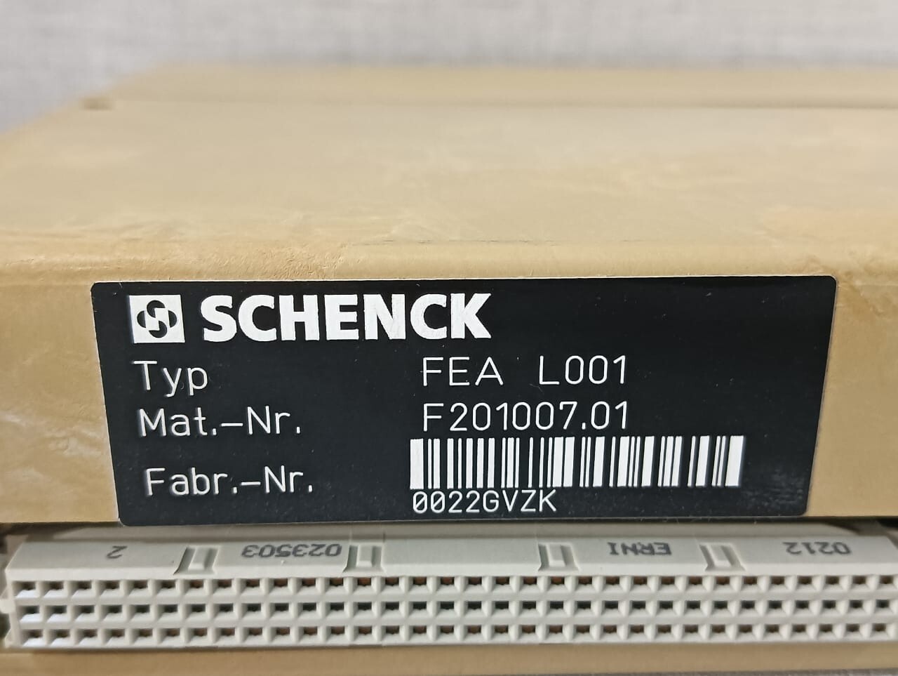 SCHENCK F201007.01 Schenck FEA L001 / F201007.01 I/O MODULE 5