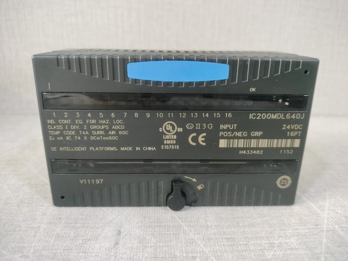GE IC200MDL640J GE FANUC INTELIGENT IC200MDL640J INPUT 24V DC POS/NEG LOGIC 16 2