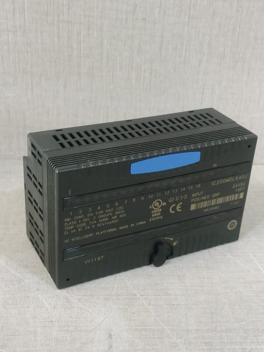 GE IC200MDL640J GE FANUC INTELIGENT IC200MDL640J INPUT 24V DC POS/NEG LOGIC 16 4
