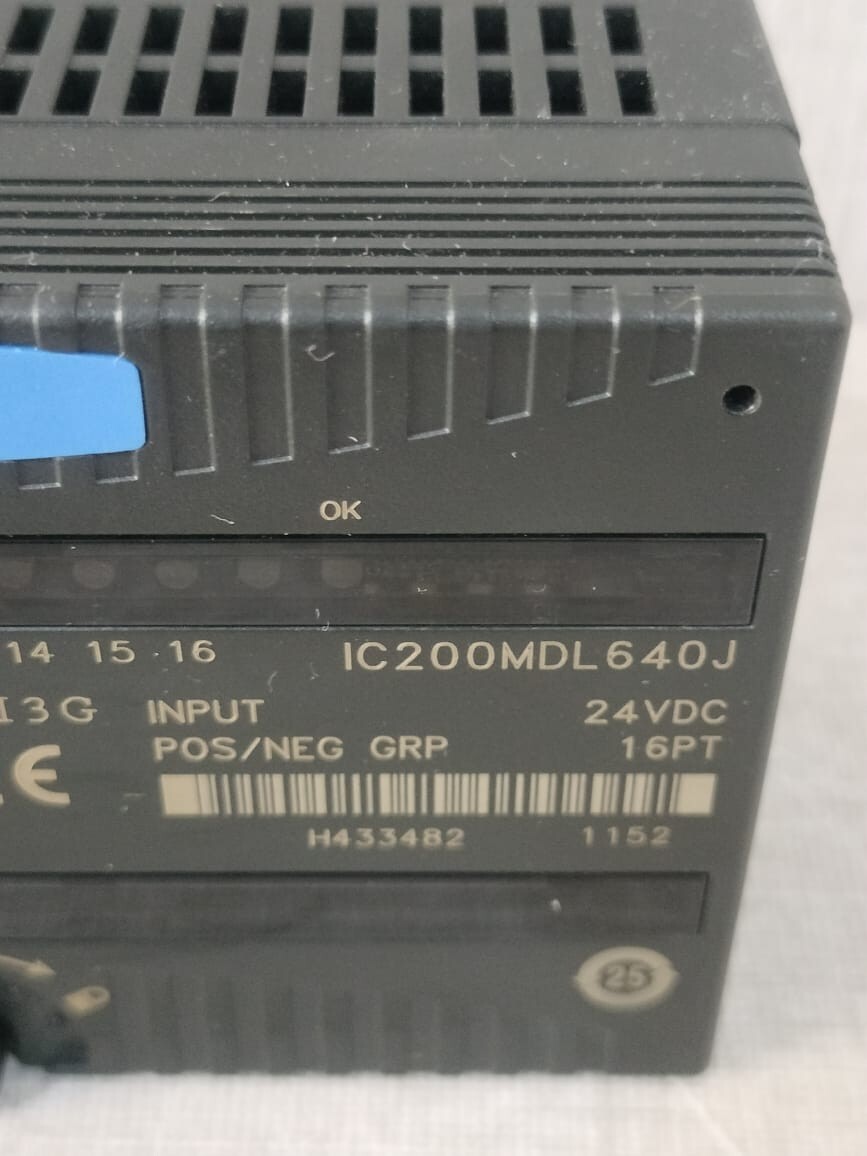 GE IC200MDL640J GE FANUC INTELIGENT IC200MDL640J INPUT 24V DC POS/NEG LOGIC 16 6