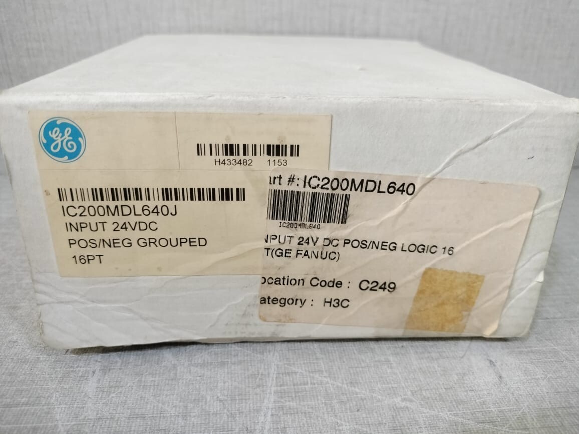 GE IC200MDL640J GE FANUC INTELIGENT IC200MDL640J INPUT 24V DC POS/NEG LOGIC 16 9