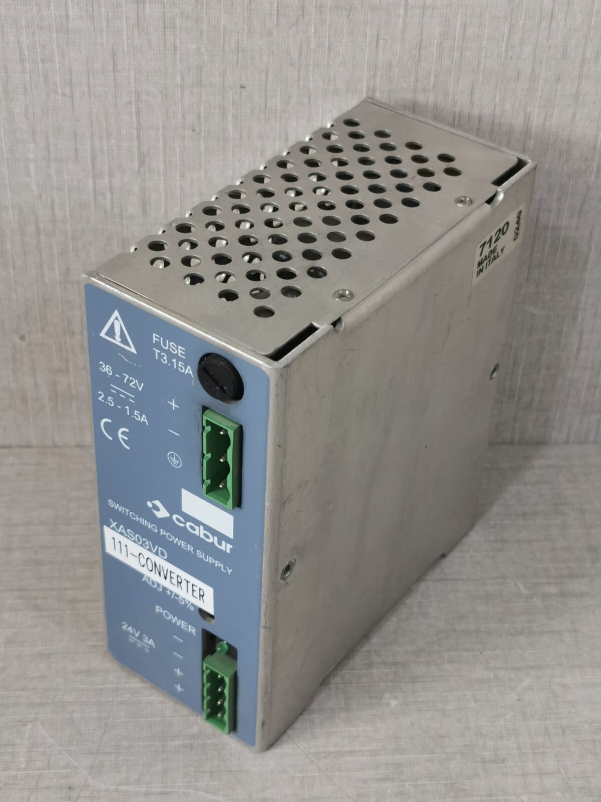 CABUR XAS03VD CABUR XAS03VD SWITCHING POWER SUPPLY 9