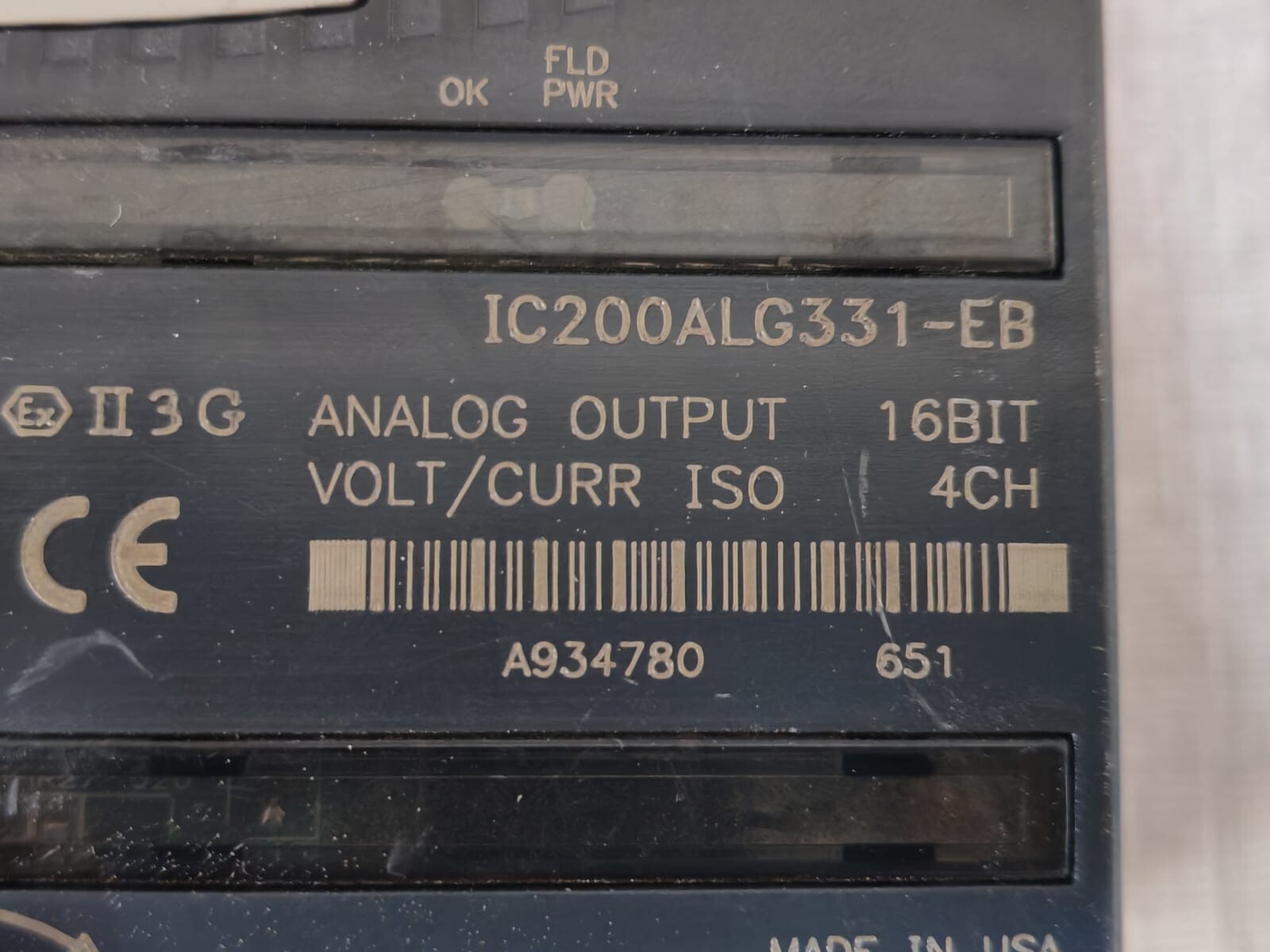 GE IC200ALG331-EB GE FANUC IC200ALG331-EB Analog Output Module 3