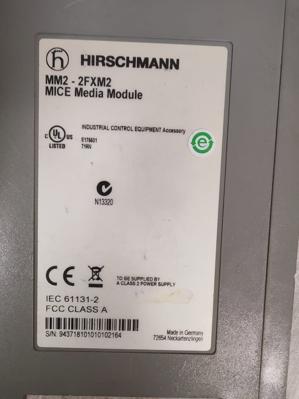Hirschmann MM2-2FXM2 HIRSCHMANN MM2-2FXM2 MICE MEDIA MODULE 2