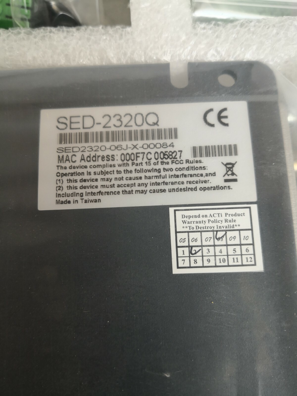 UNKNOWN FOUR-CHANNEL VIDEO SERVER ACTI SED 2320Q Four-Channel 2