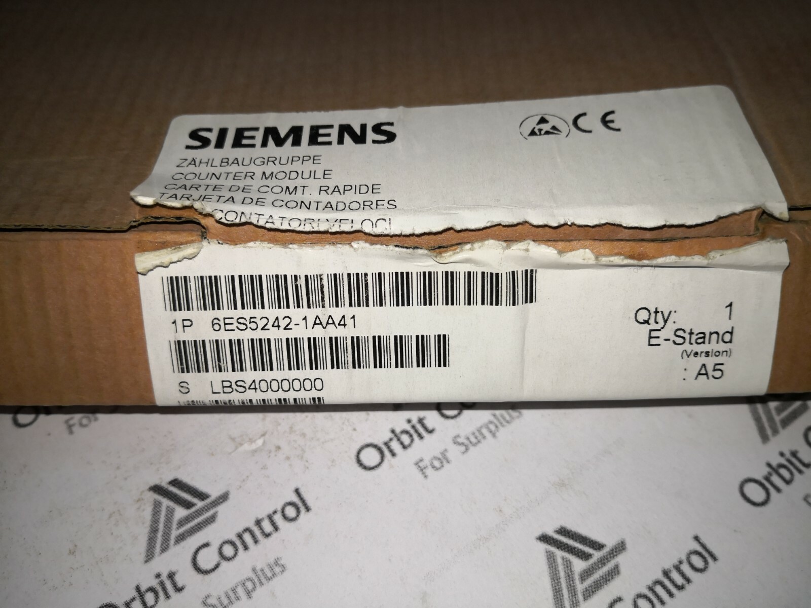 Siemens 6ES5242-1AA41 SIEMENS 6ES5242-1AA41 Simatic S5 Counter Module 6