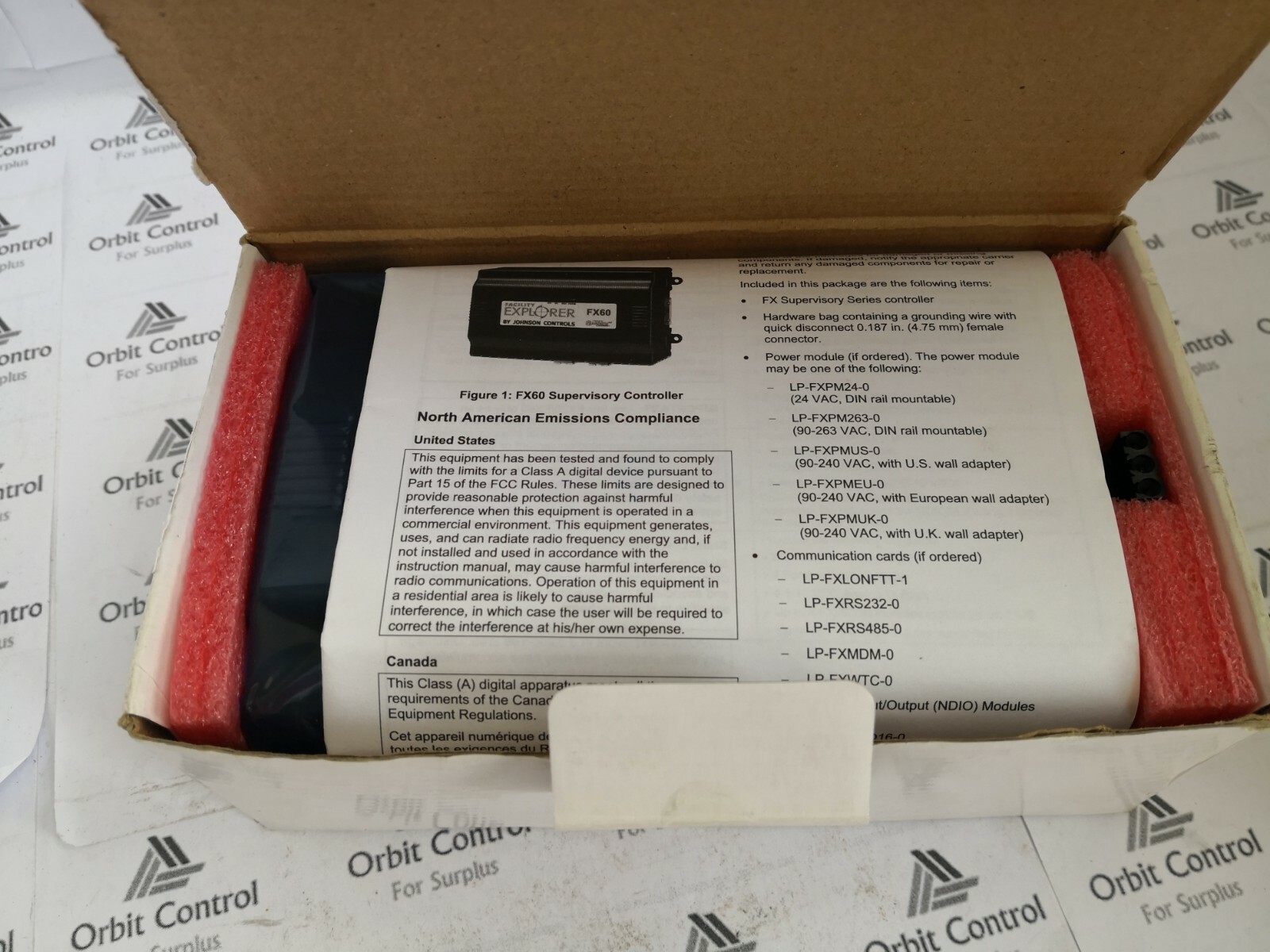 Johnson Controls RAM-64 Johnson Controls LP-FX2021N-1 FX20/128MB RAM 64 MB FLASH Supervisory Controller 6