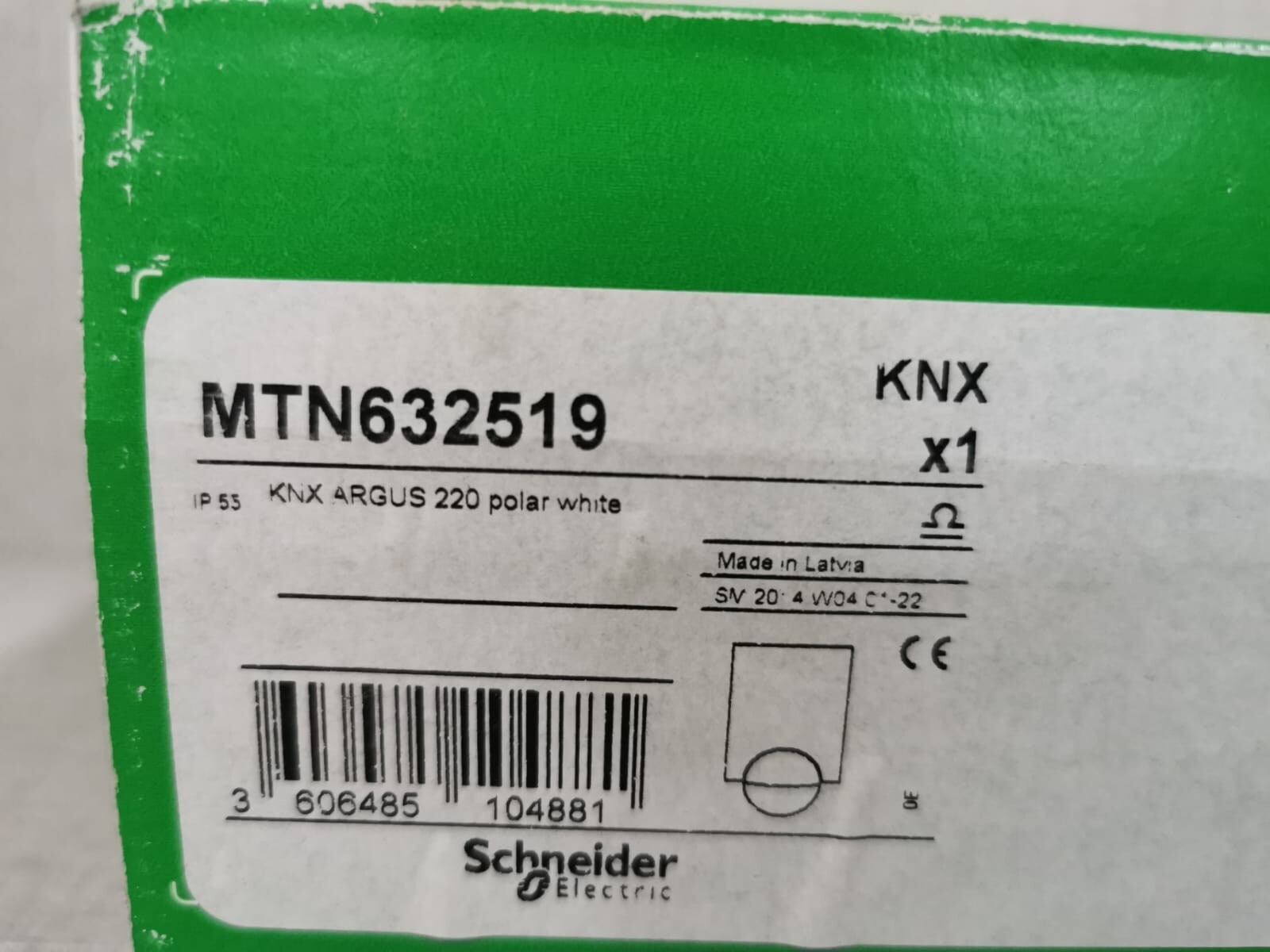 Schneider Electric MTN632519 SCHNEIDER ELECTRIC MTN632519/MTN6325 KNX ARGUS 220 POLAR WHITE 3