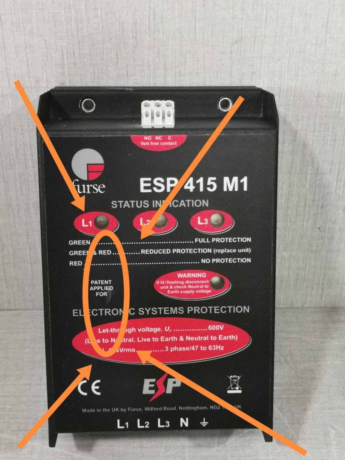 GE ESP-415 FURSE ESP 415 M1 PHASE PROTECTOR -WITH DAMAGED/DENTS 2