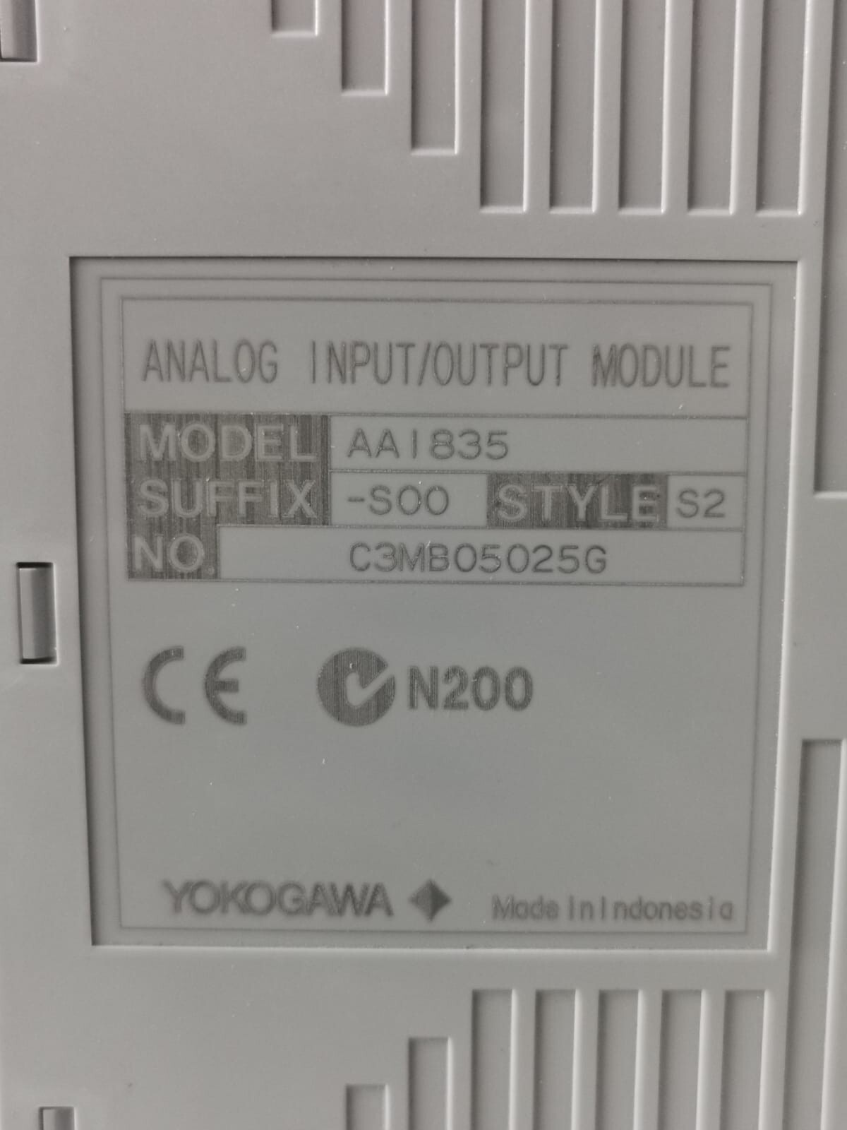 Yokogawa AAI835-S00 AAI835 Yokogawa AAI835-S00 S2 Analog I/O Module with ATK4A-00 S1 6