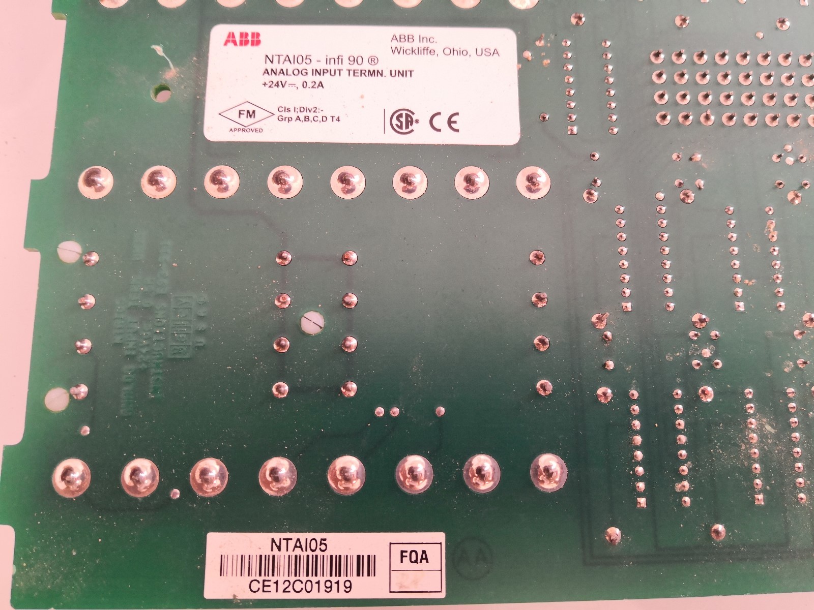 ABB NTAI05 ABB NTAI05 Analog Input Termination Unit 3