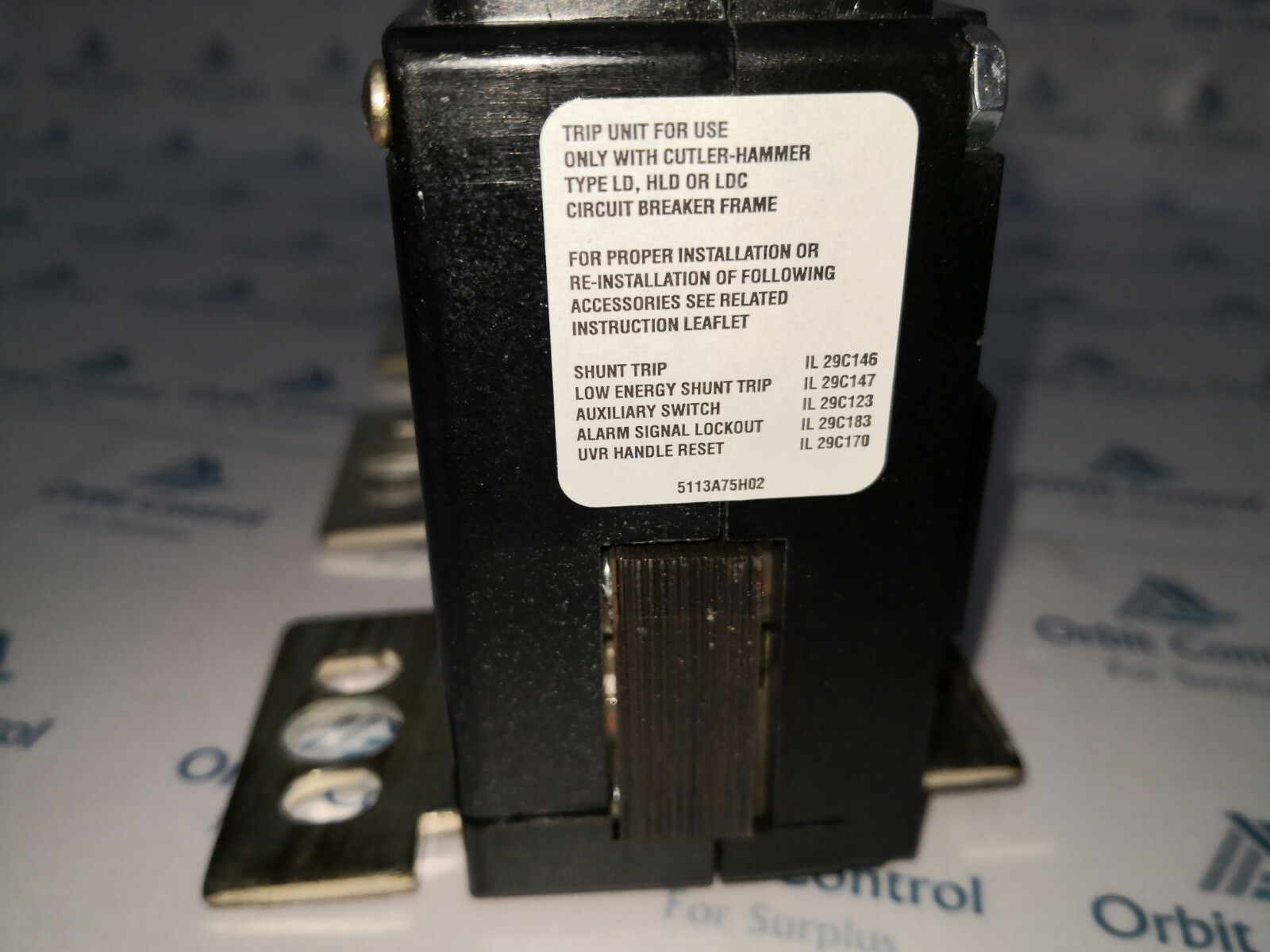 Eaton UNIT-630 Cutler-Hammer LES3630LSI series C Electronic Trip Unit 630 Amp 4