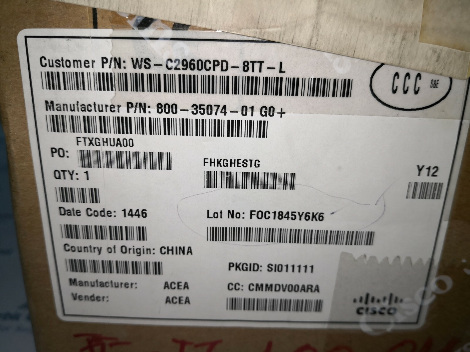 GE C2960CPD-8TT-L CISCO CATALYST WS-C2960CPD-8TT-L MANAGED SWITCH 6