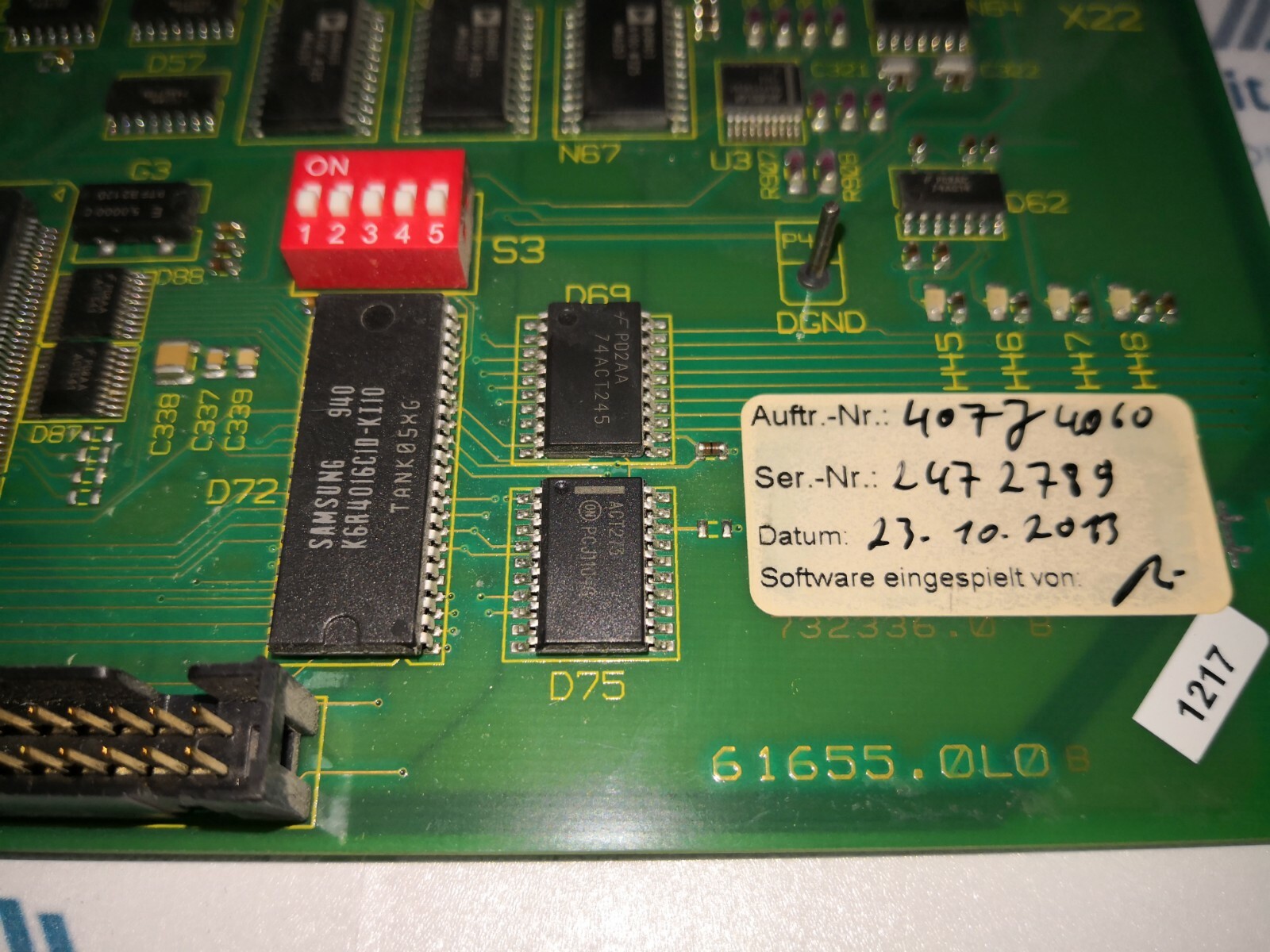 UNKNOWN 61655.0L0 CONTROL BOARD 40724060 / 61655.0L0 3