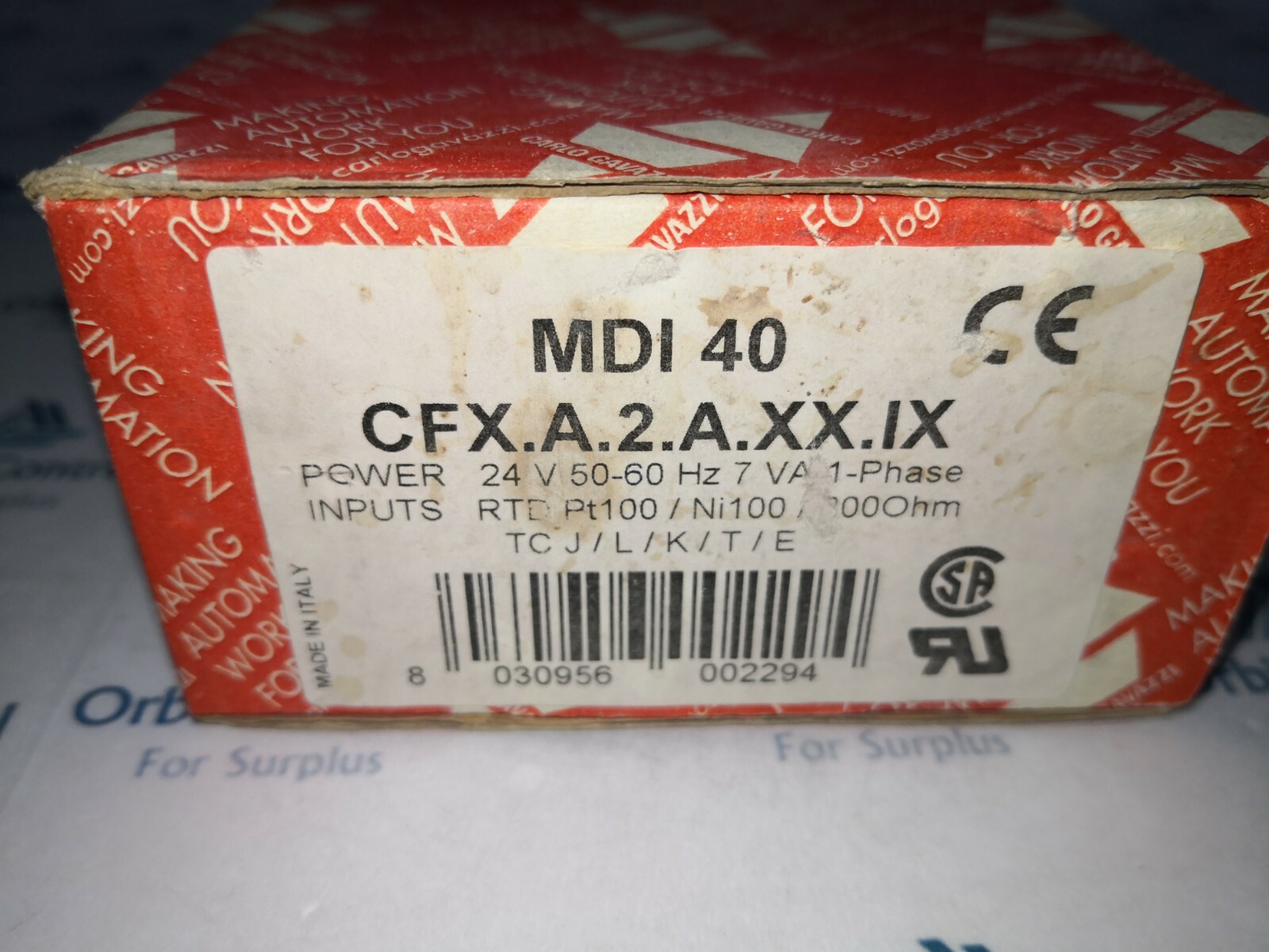 Carlo Gavazzi MDI-40 CARLO GAVAZZI MDI 40 PANEL METER CFX.A.2.A.XX.IX / CFXA2AXXIX 2