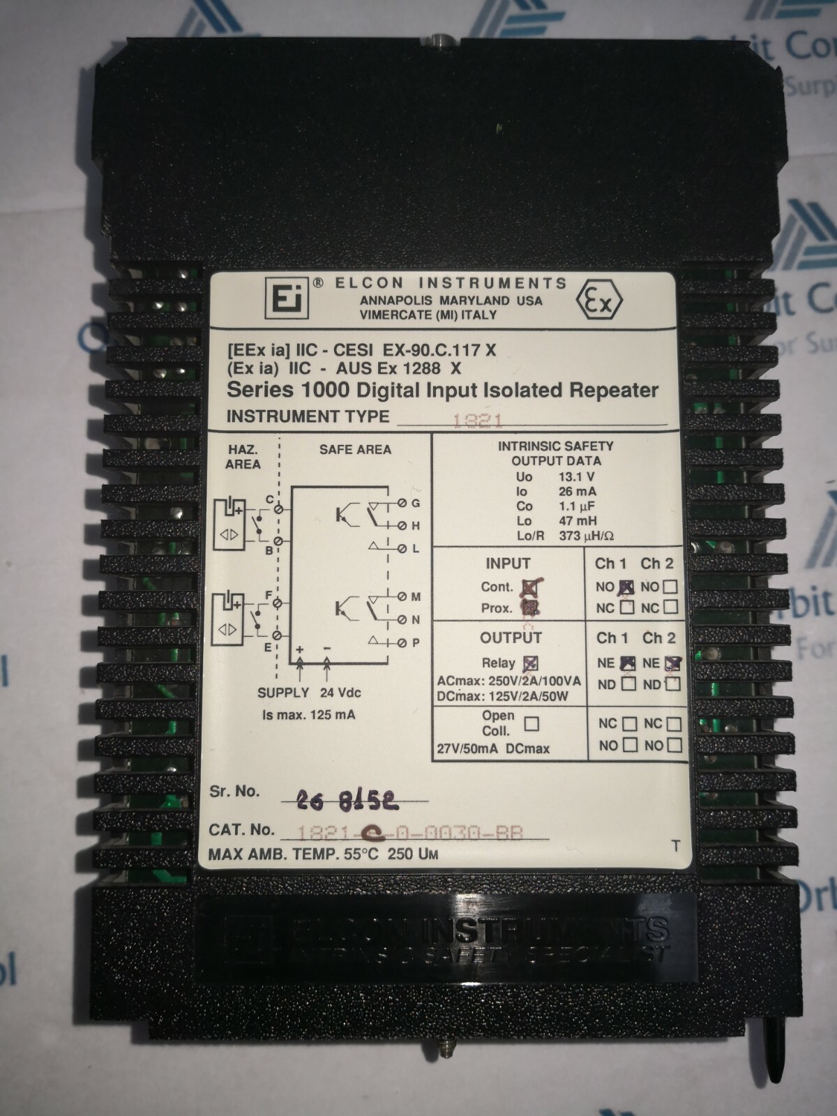 Digital EX-90 Elcon Digital Input Isolated Repeater CESI EX-90.C 117X 4
