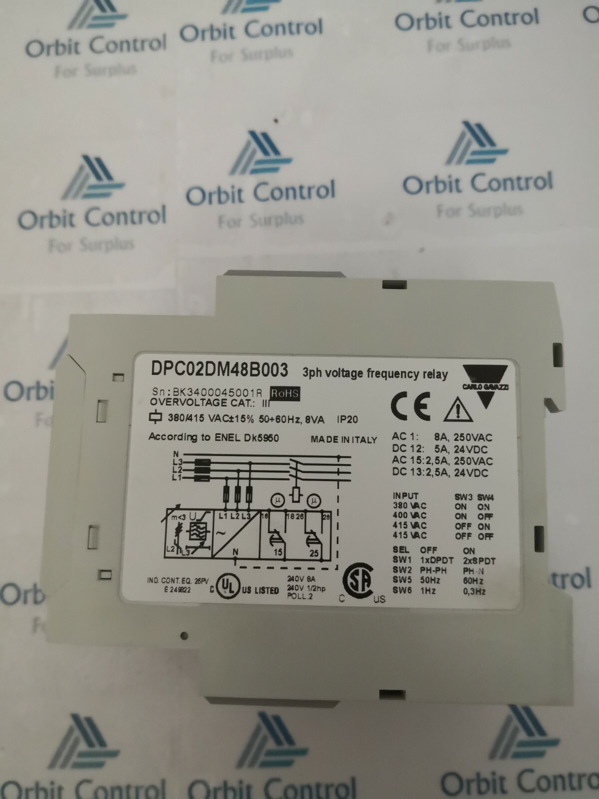 Carlo Gavazzi DPC02DM48B003 Carlo Gavazzi DPC02DM48B003 / 3ph voltage frequency relay 5