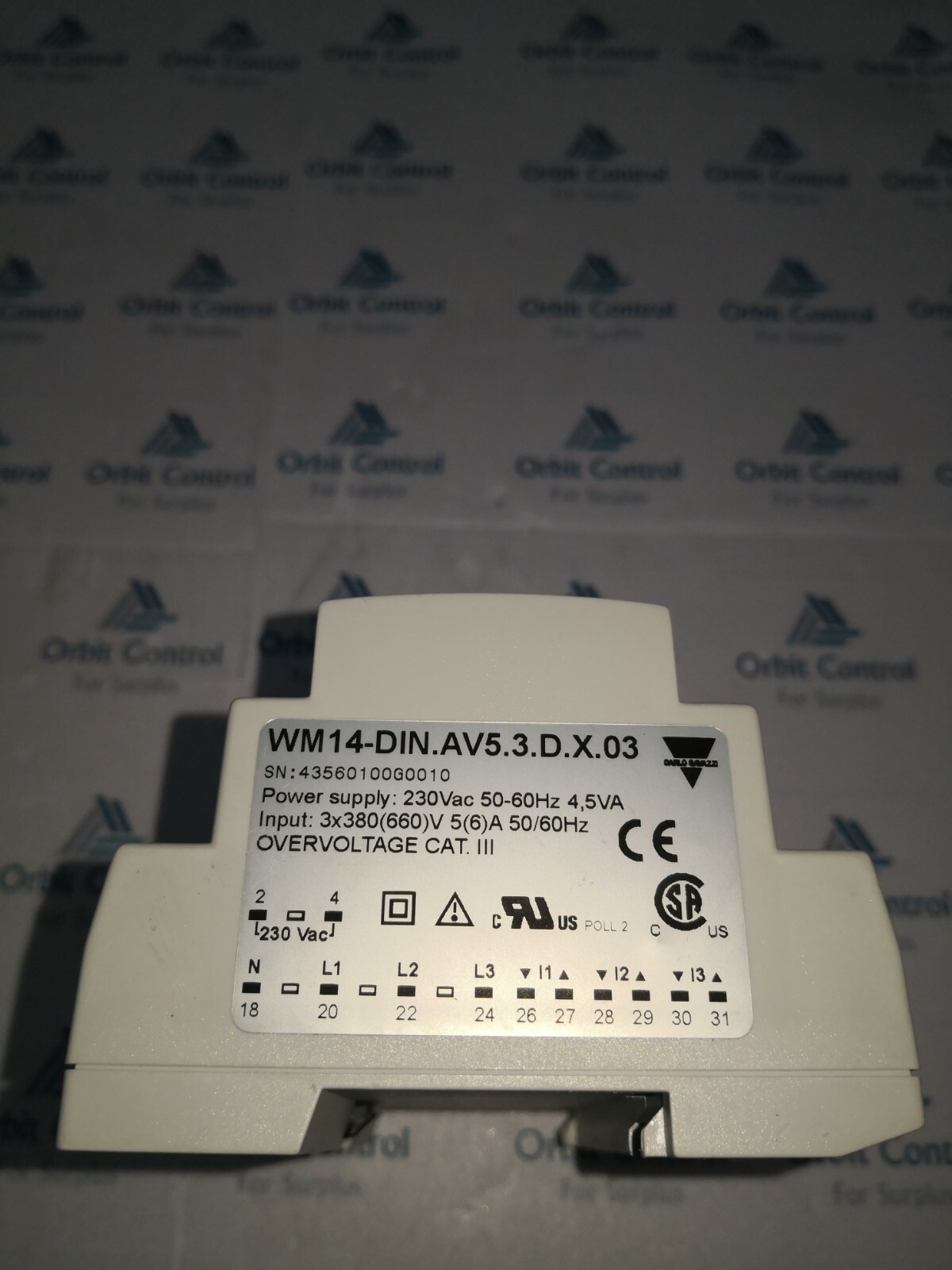Carlo Gavazzi WM14-DIN WM14-DIN./ AV5.3.D.X.03 - Power Analyser Carlo Gavazzi 5