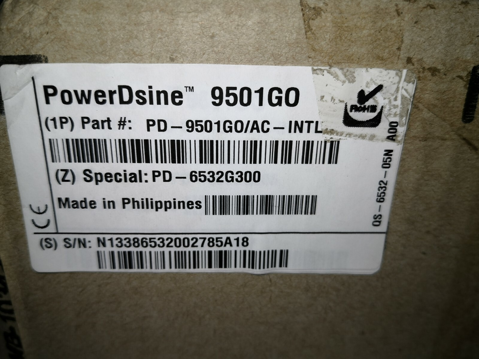 Microsemi 1-PORT Microsemi Power Dsine 9501GO / 1-Port Outdoor Midspan Rev: B2 6